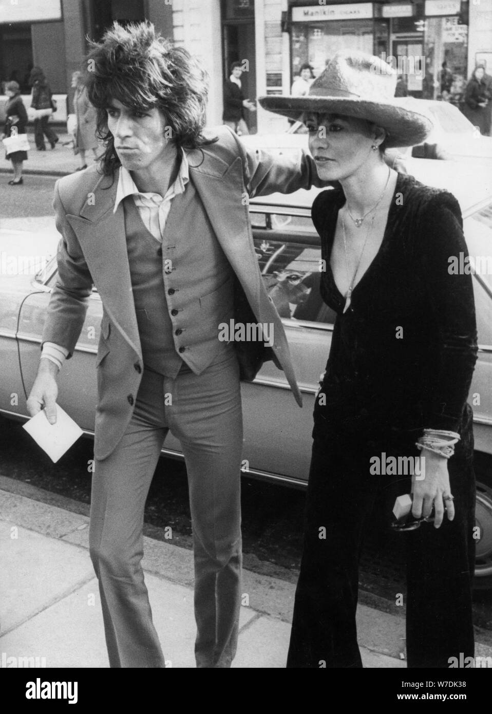 Keith Richards and Anita Pallenberg, 30th April 1976. Artist: Unknown Stock Photo
