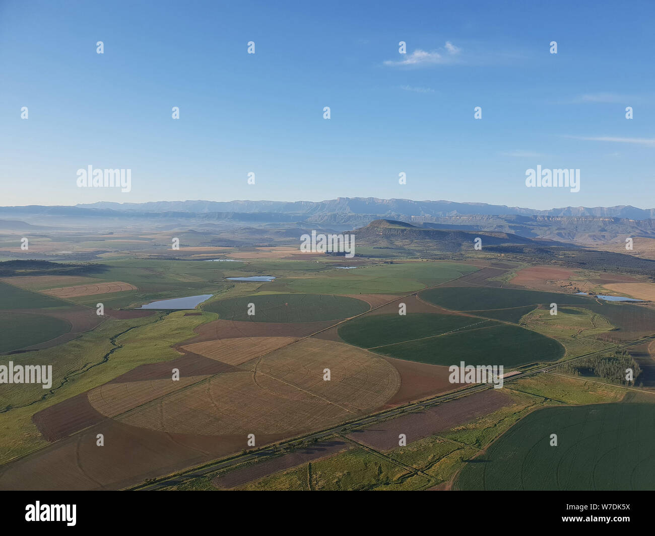 Aerial view of farms, Drakensberg, South Africa Stock Photo - Alamy