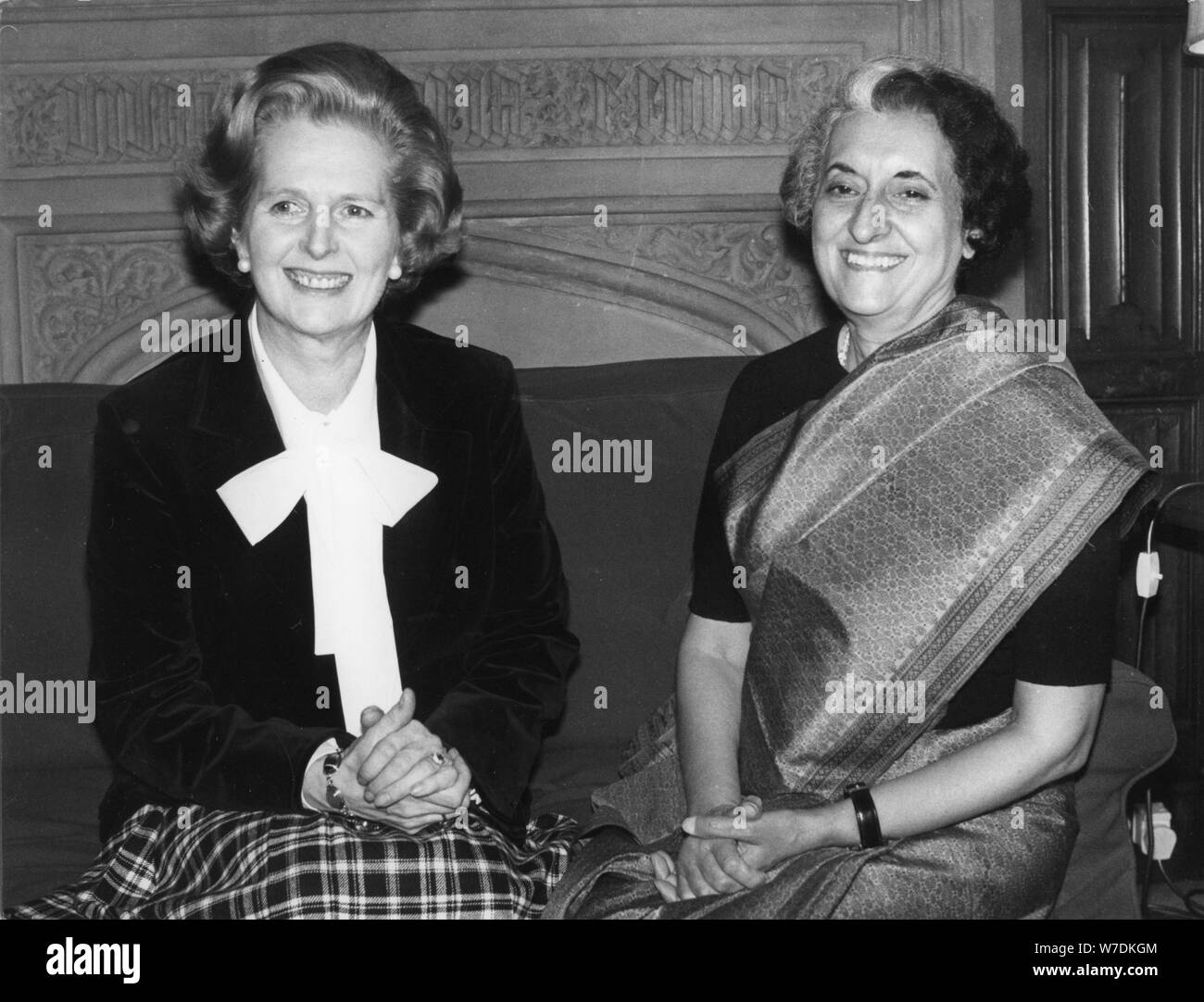 Margaret Thatcher and Indira Gandhi, London, 14th November 1978. Artist: Unknown Stock Photo