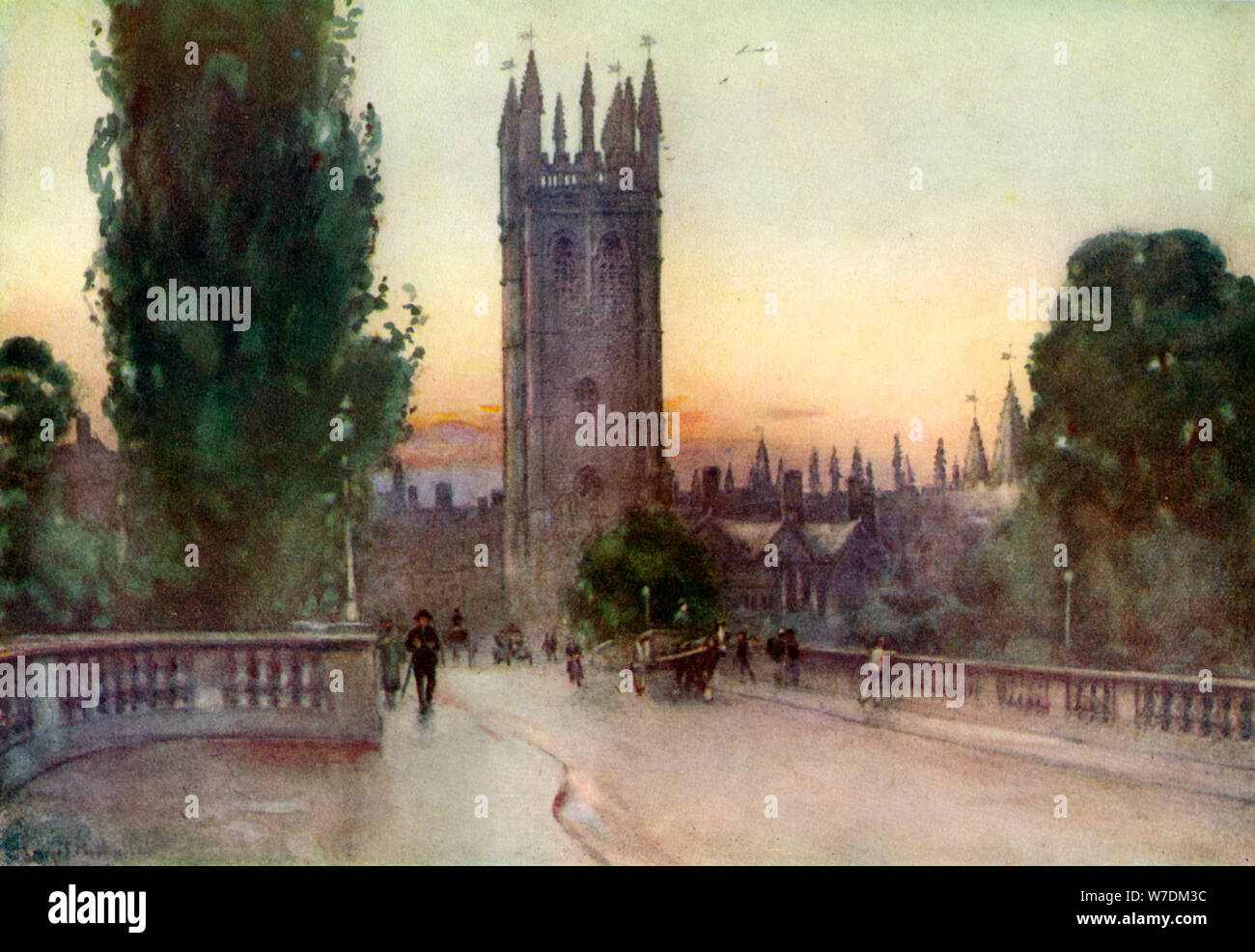 Magdalen bell tower, Oxford, Oxfordshire, 1924-1926. Artist: George F Nicholls Stock Photo