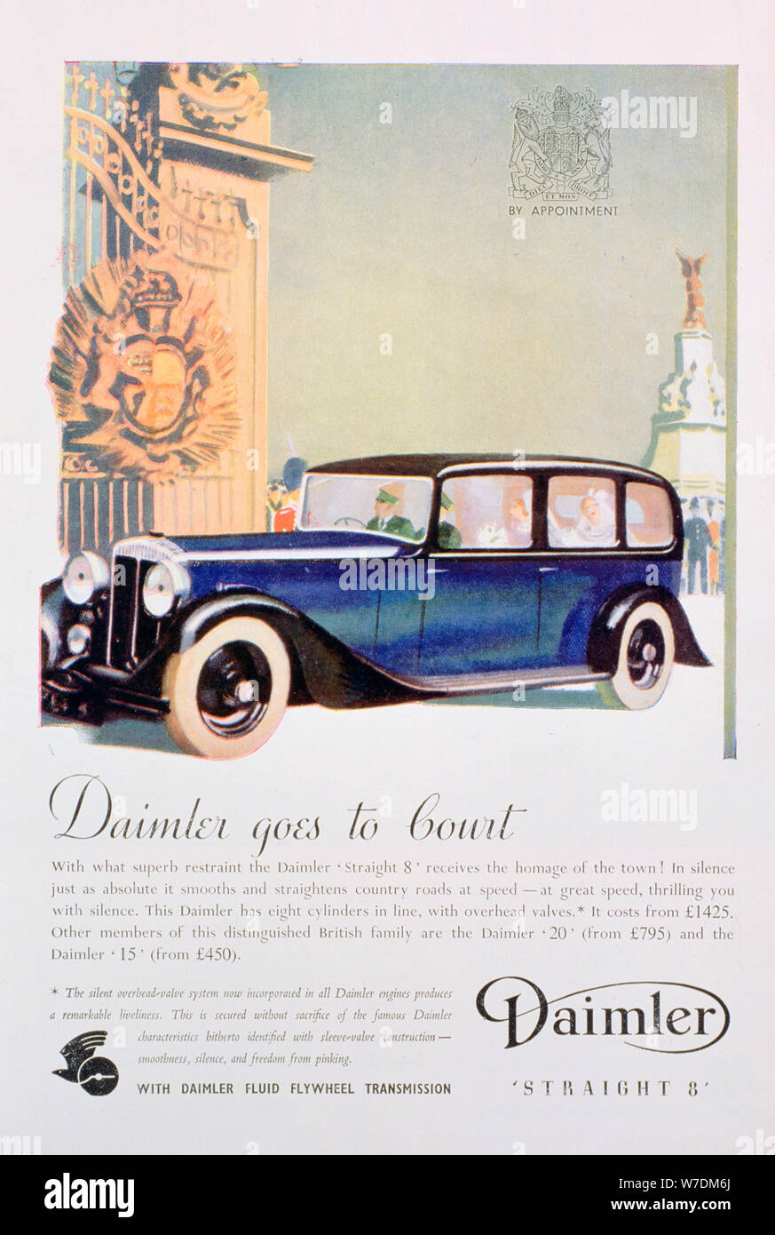 Daimler 'Straight 8' car advert, 1935. Artist: Unknown Stock Photo