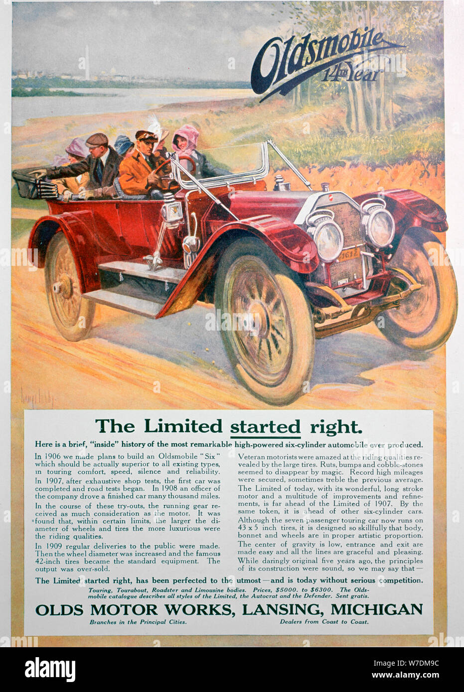 Oldsmobile car advert, 1911. Artist: Unknown Stock Photo