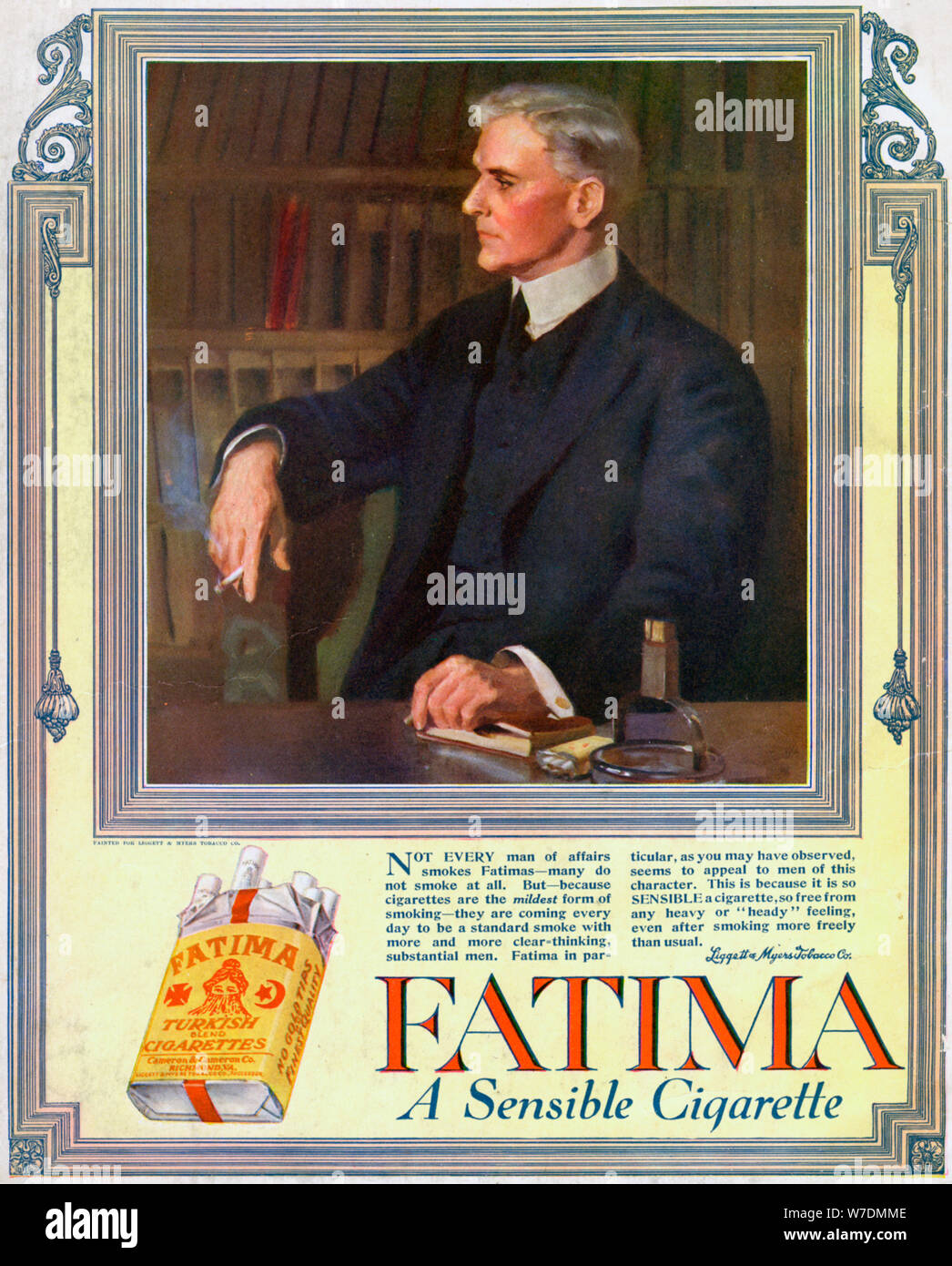 fatima cigarettes advertisement (cigarette) Advert for Fatima cigarettes, 1916.
