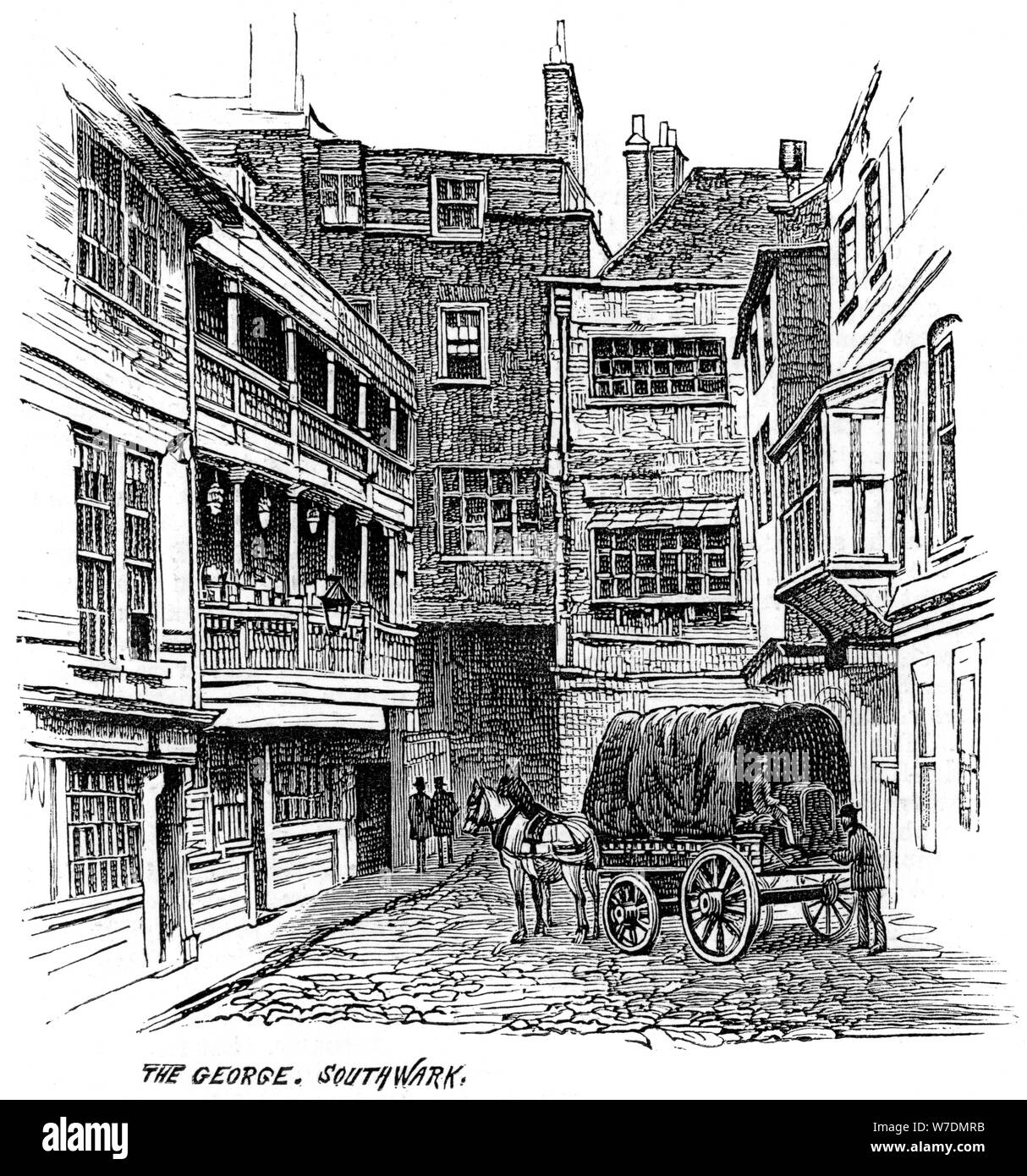 The George Inn, Southwark, London, 1887. Artist: Unknown Stock Photo