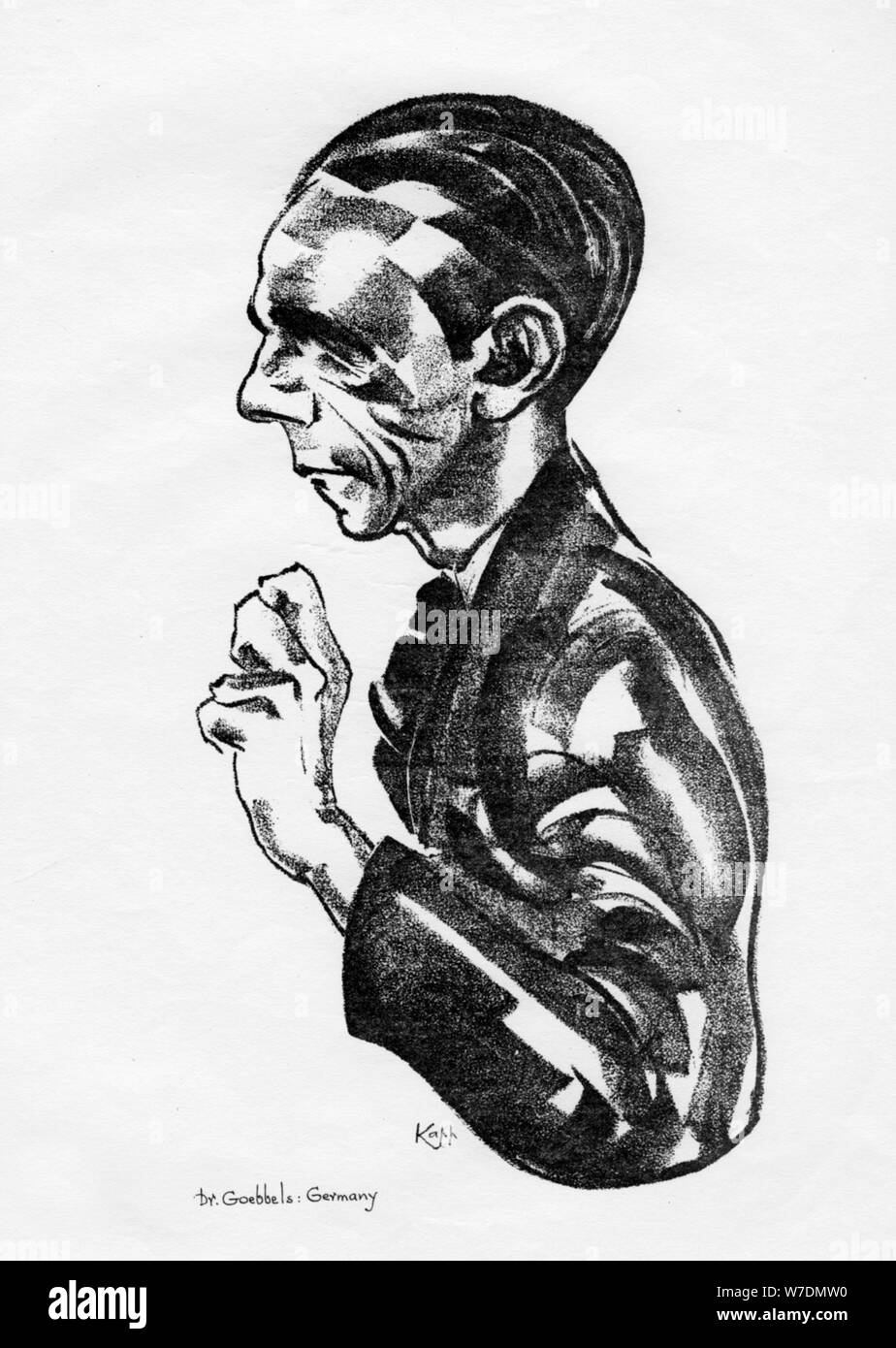 Dr Joseph Goebbels, German Nazi politician, 1935.Artist: Edmond Xavier Kapp Stock Photo