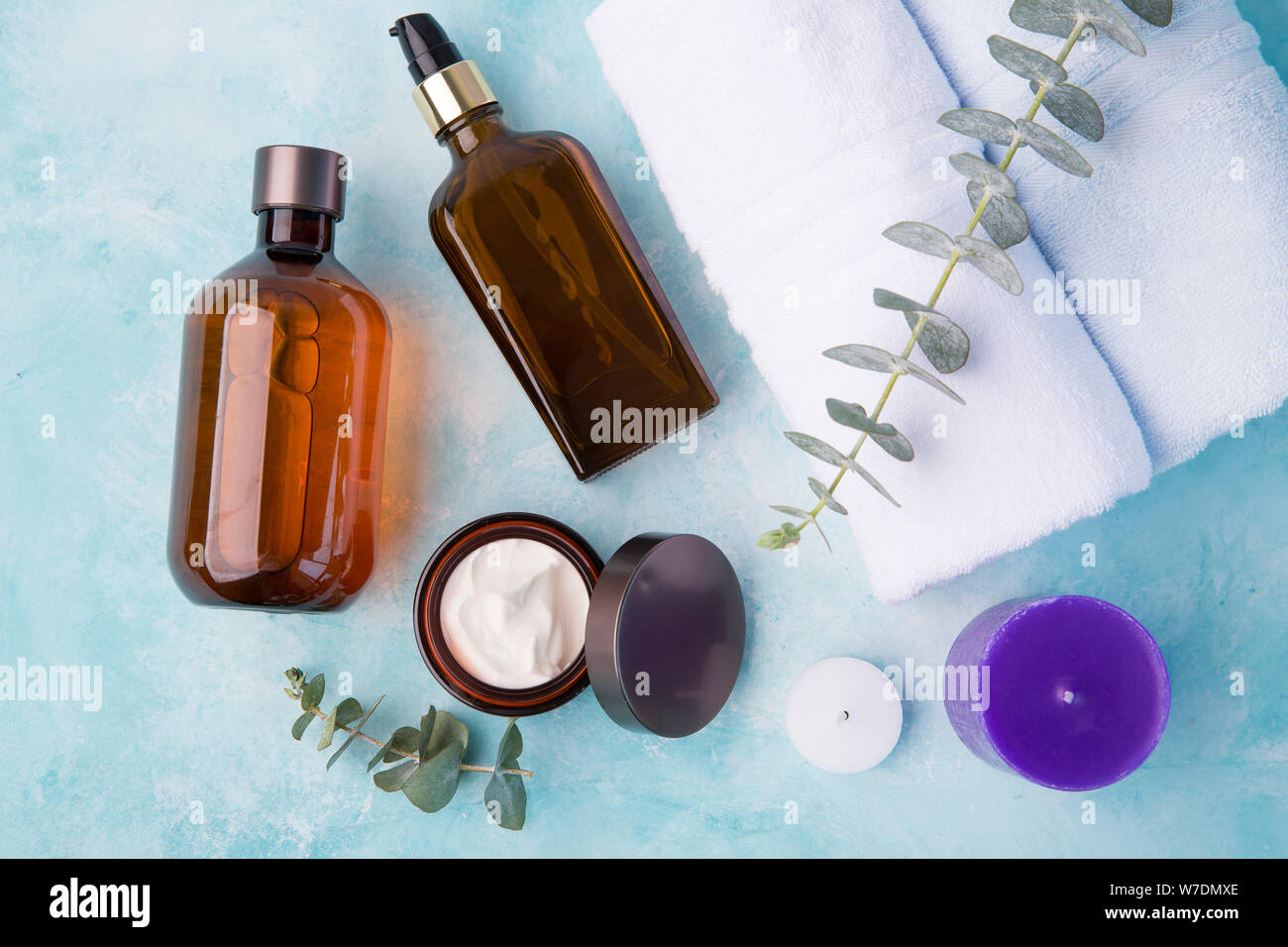 Beauty care concept, Various skin and body care products 168 Stock Photo