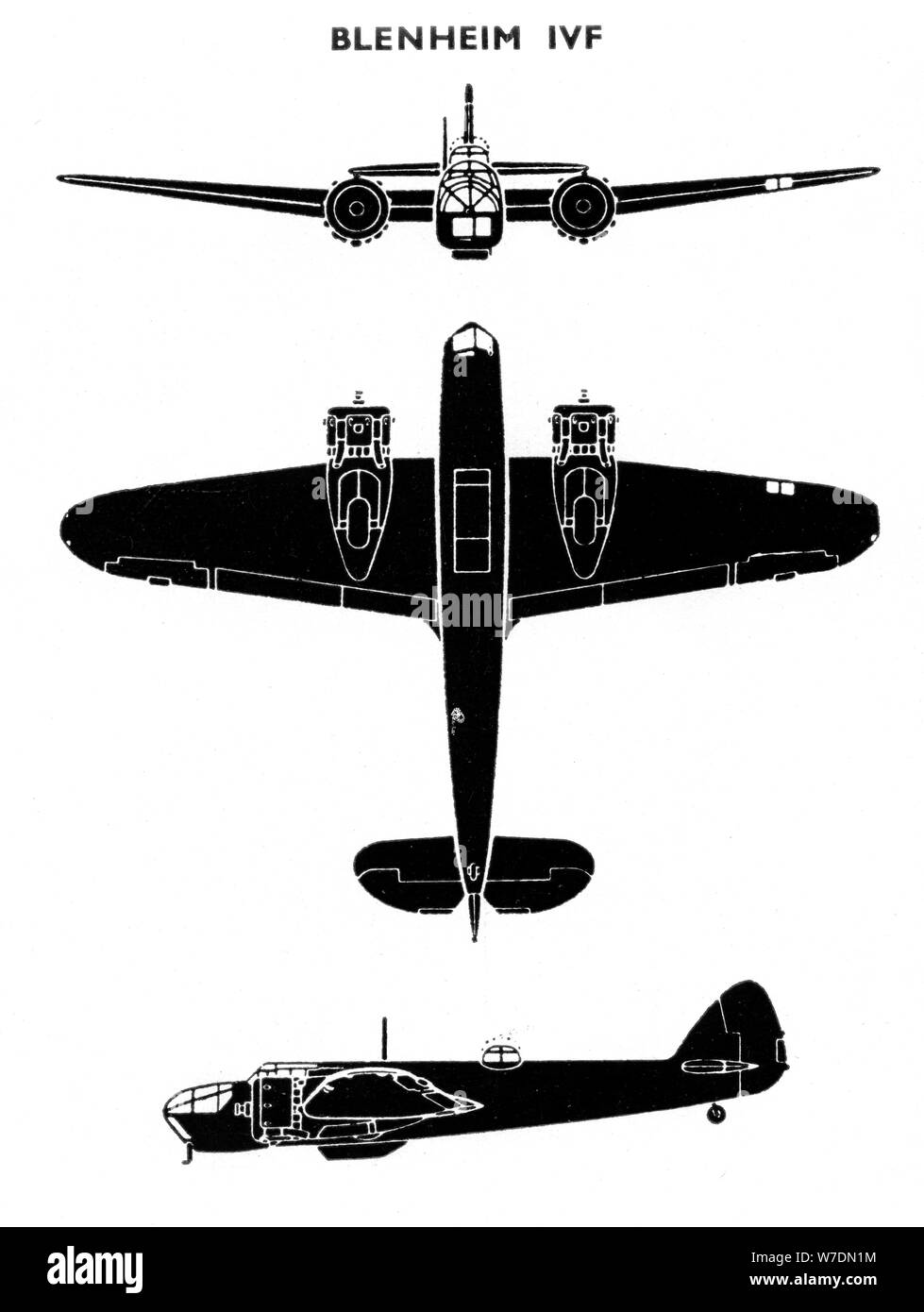 Bristol Blenheim Mk IVF, 1941. Artist: Unknown Stock Photo