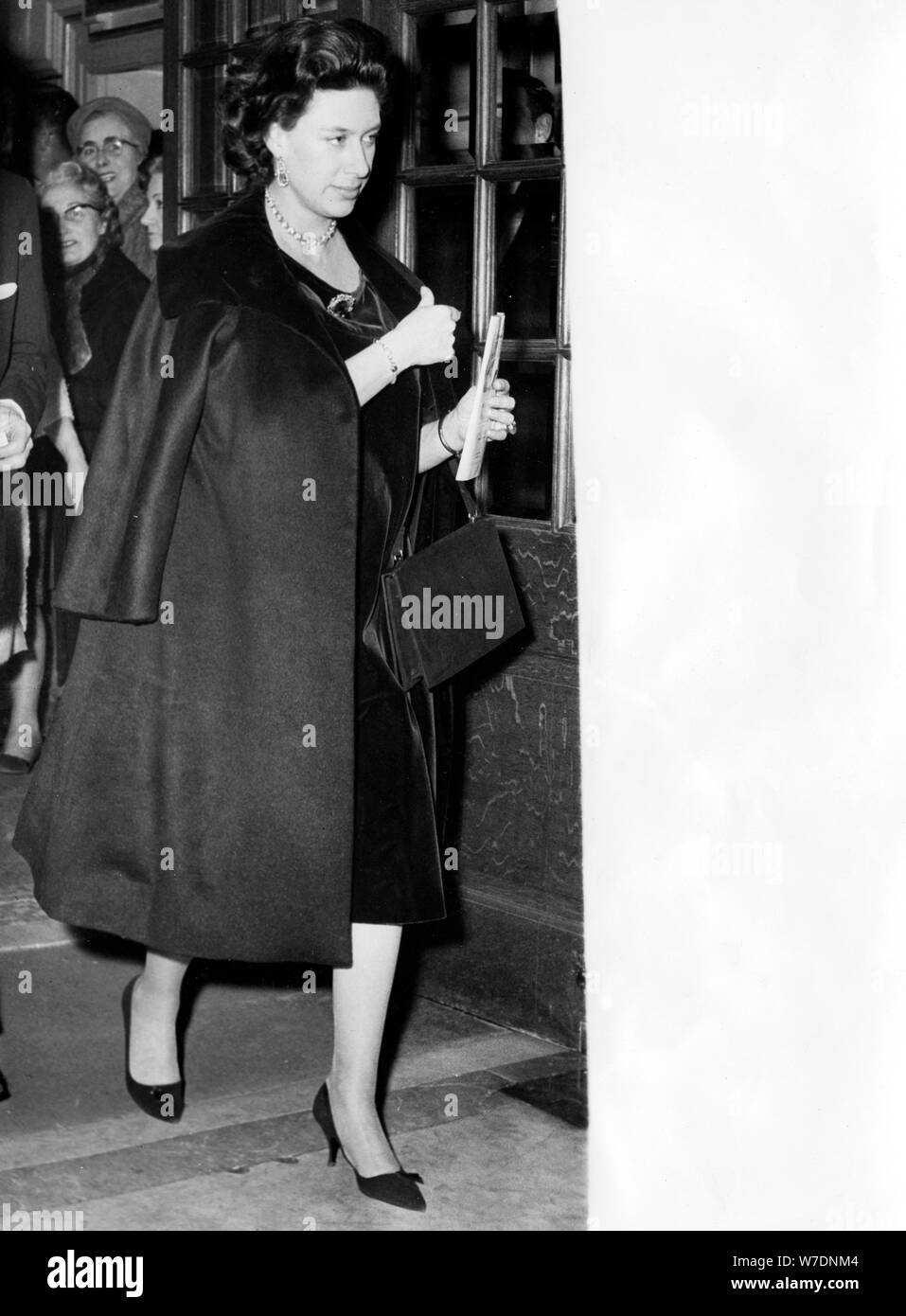 Princess Margaret leaving the Comedy Theatre, London, 1964. Artist: Unknown Stock Photo