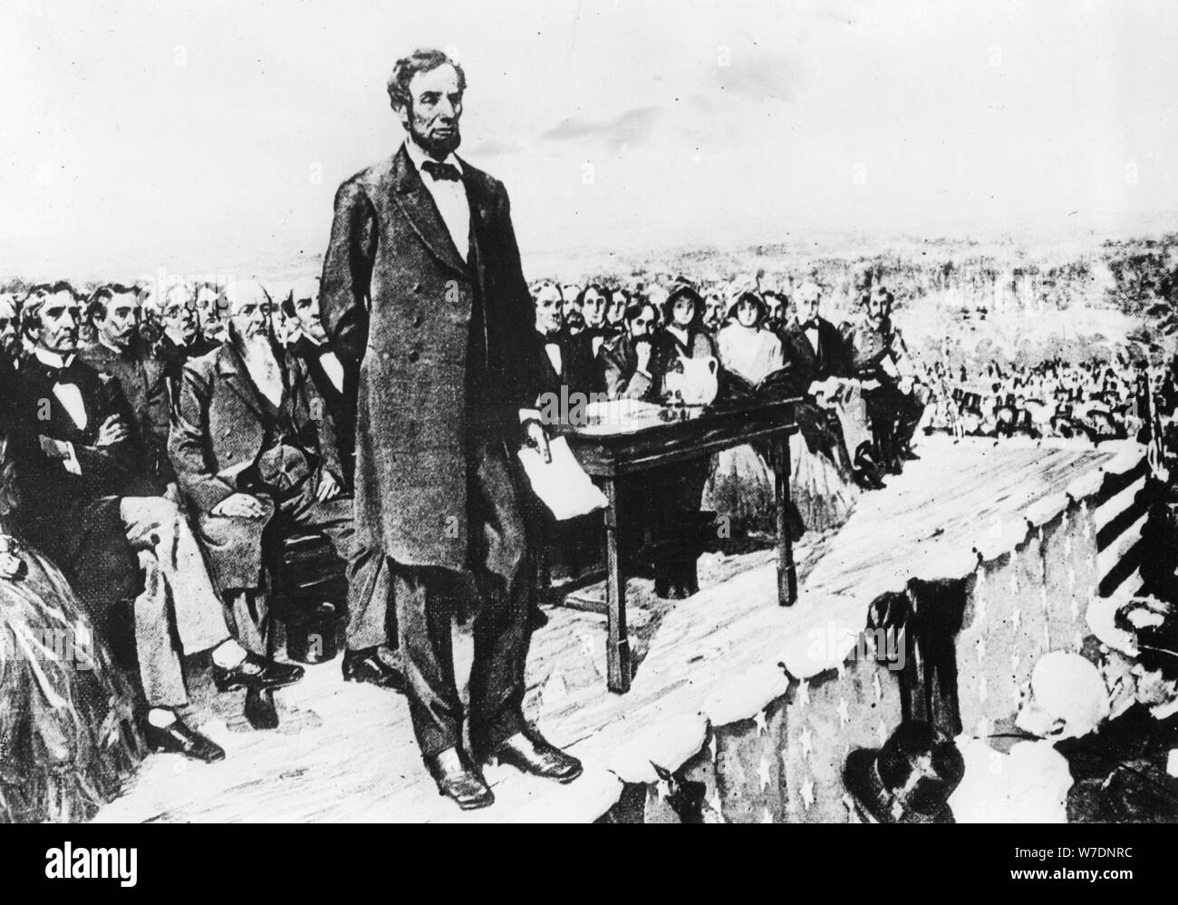 Abraham lincoln giving a speech