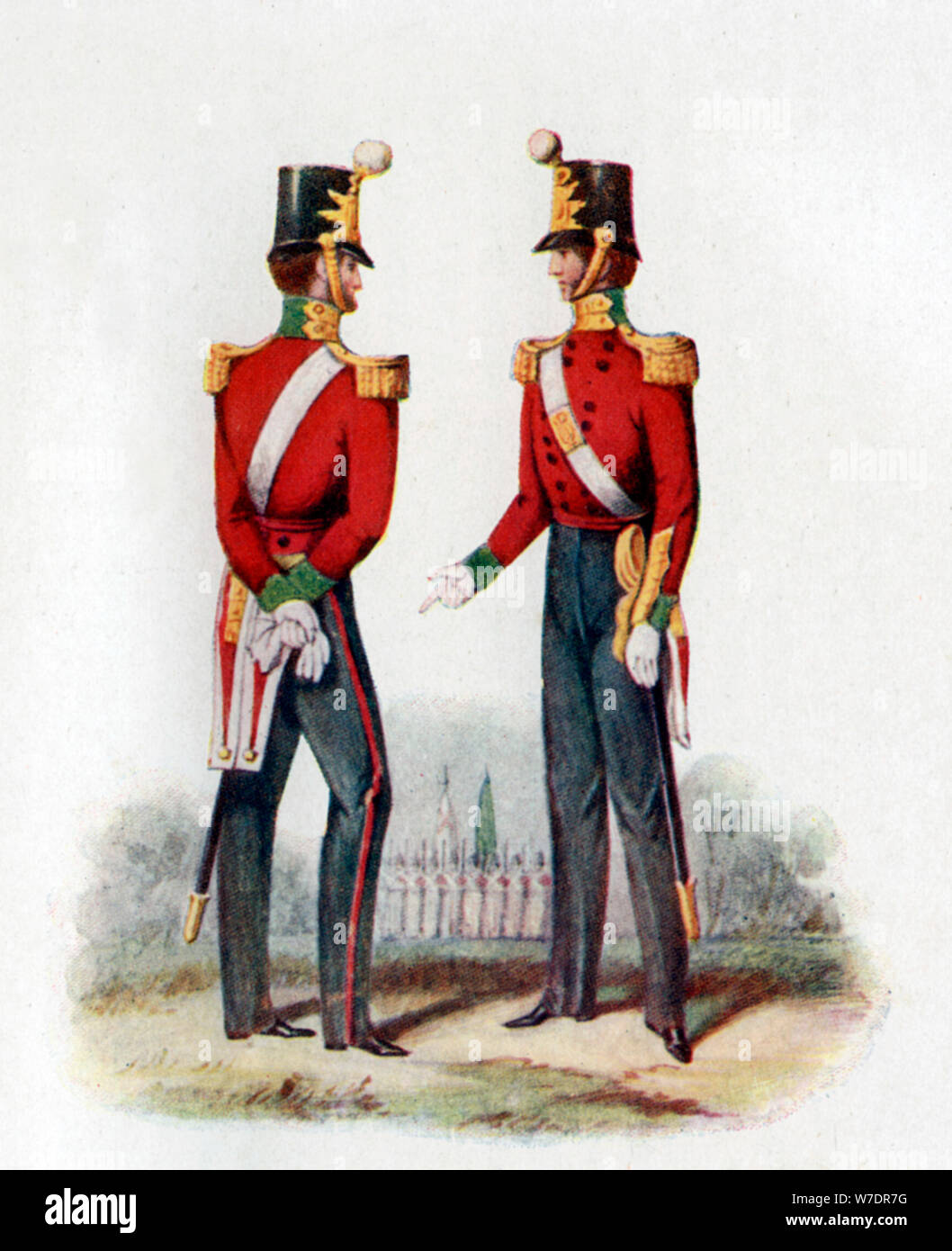 Uniform of the 19th Regiment, 1848 (1904). Artist: Unknown Stock Photo