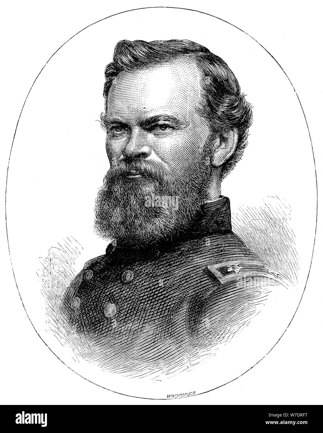 James B McPherson, Union general of the American Civil War, (c1880). Artist: Unknown Stock Photo