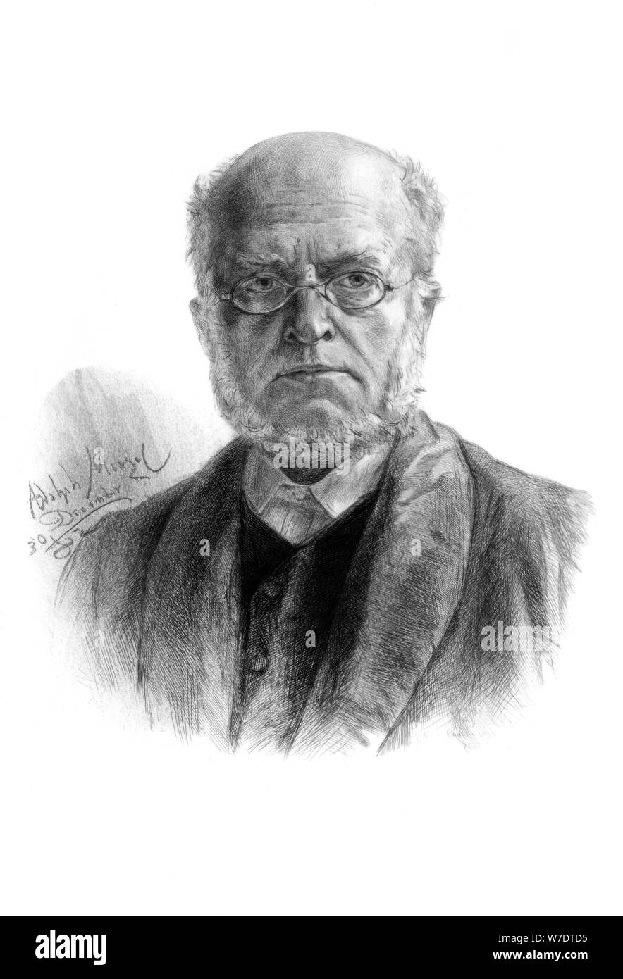 Adolf Friedrich Erdmann Menzel, c1880-1882.Artist: A Gilbert Stock Photo