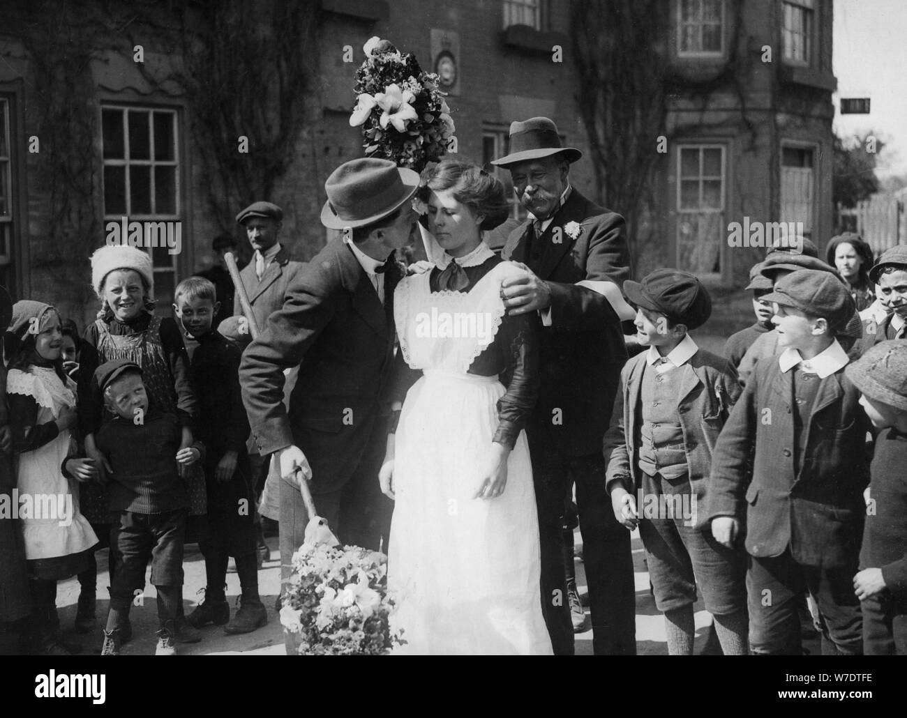 'Kissing Day', Hungerford, Berkshire, c1900s(?). Artist Unknown Stock