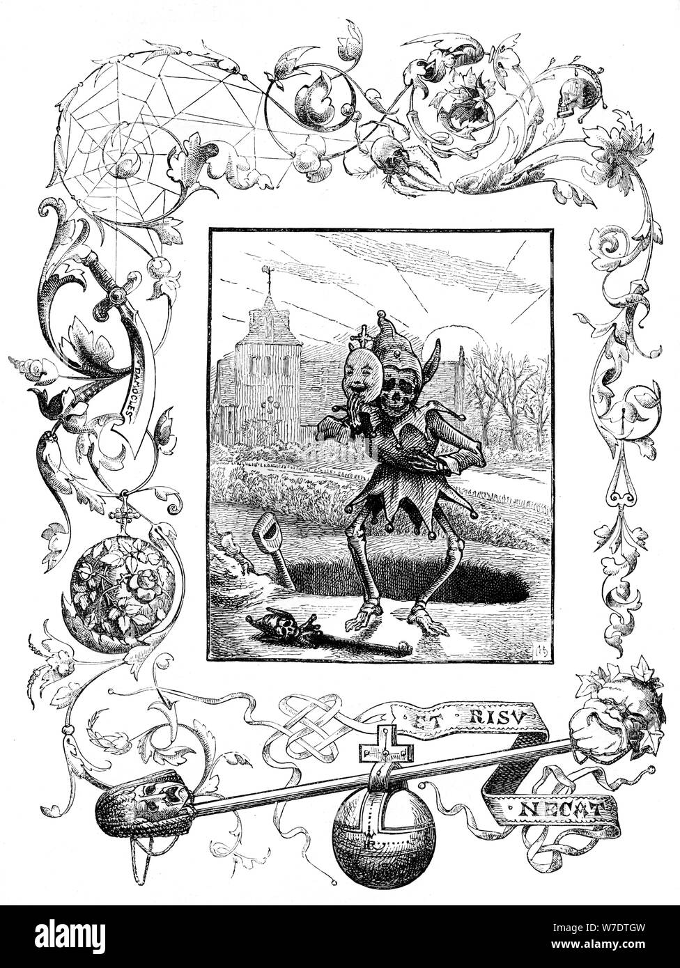 Illustration from Francis Quarles' Emblems, 1895. Artist: Unknown Stock Photo