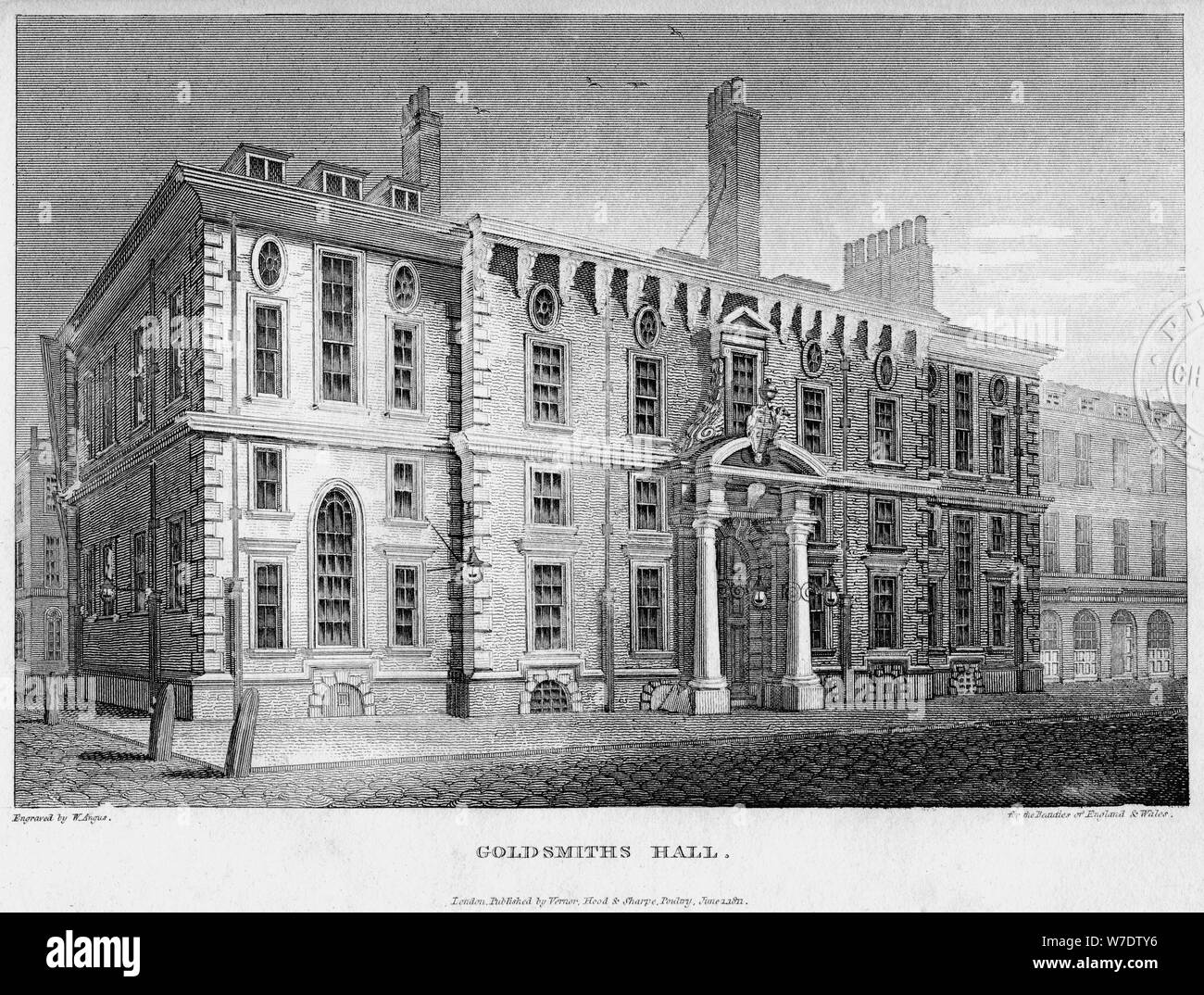 Goldsmiths' Hall, City of London, 1877.Artist W Angus Stock Photo Alamy