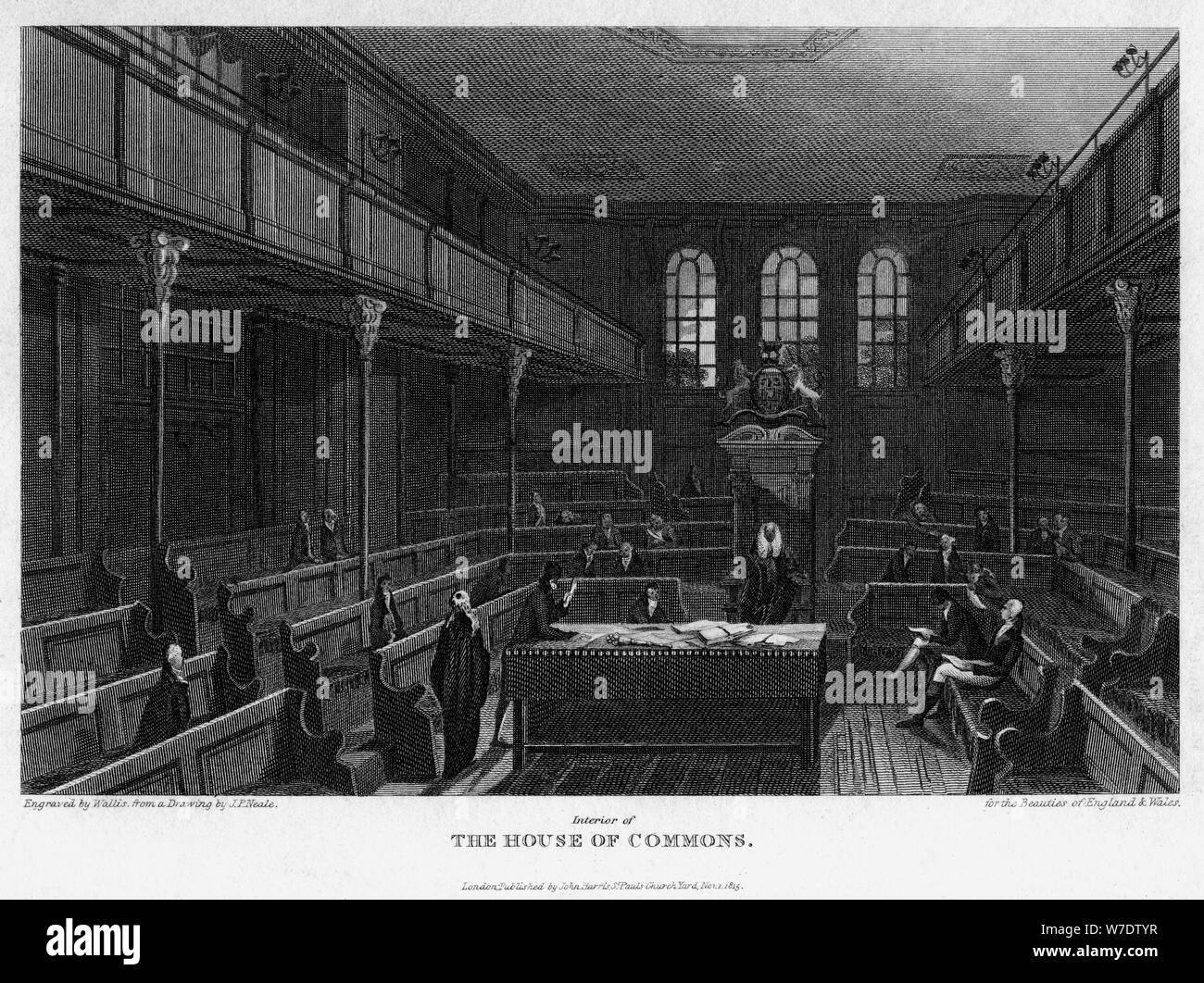 Chamber of the House of Commons, Westminster, London, 1815.Artist