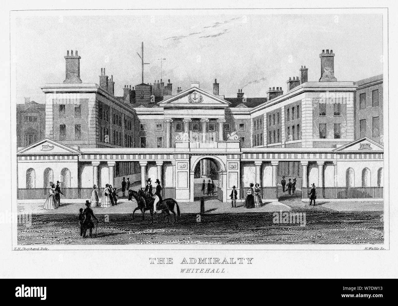 Whitehall building 18th century Black and White Stock Photos & Images