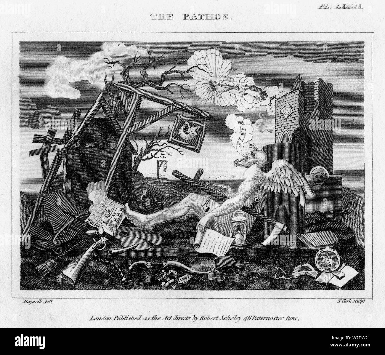 'The Bathos', 18th century.Artist: Thomas Clerk Stock Photo