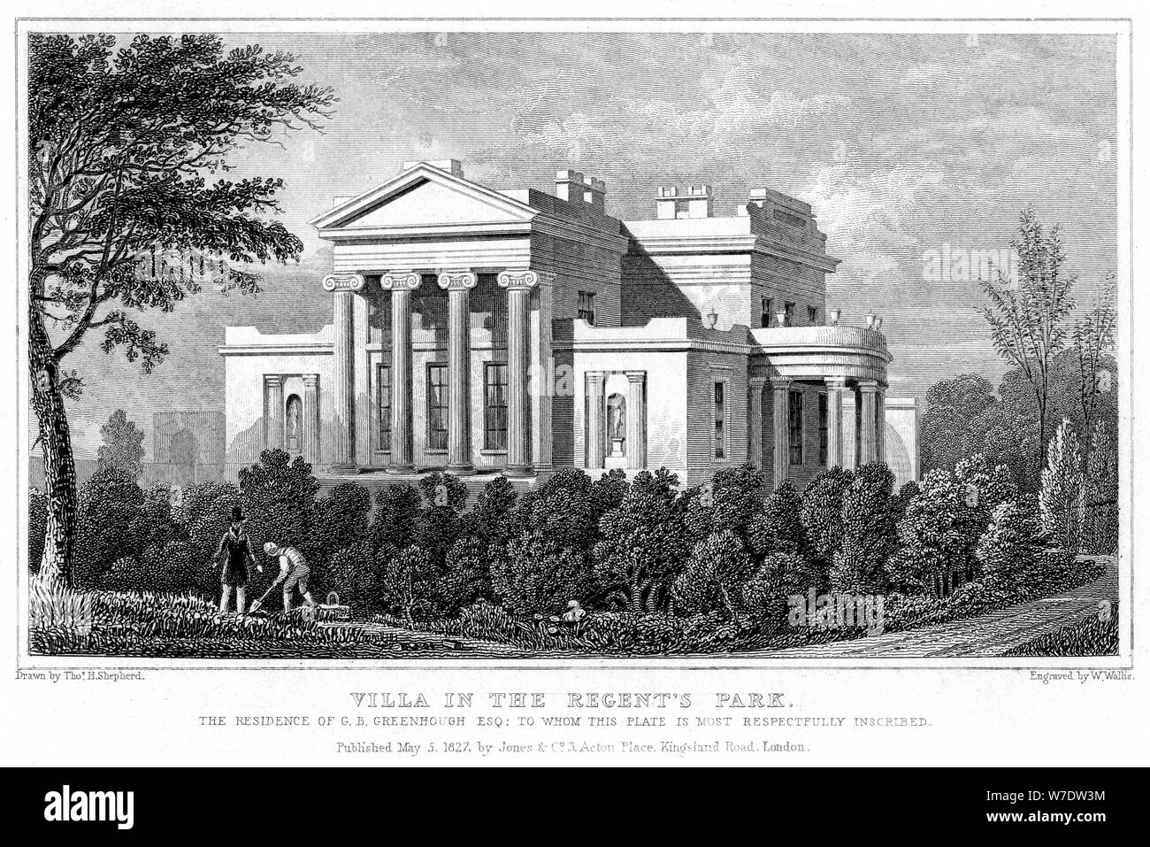 Regents park garden architecture Black and White Stock Photos & Images ...