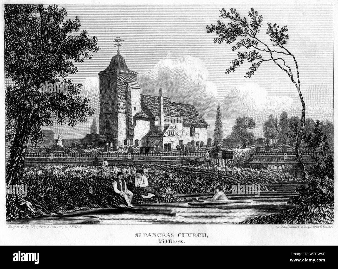 St pancras old church london Black and White Stock Photos & Images Alamy