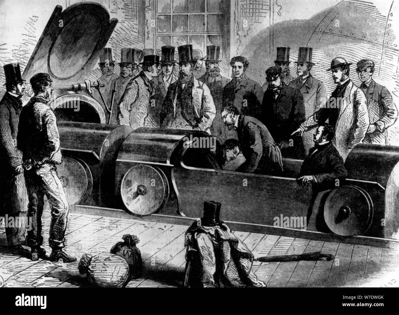 The pneumatic mail tube, 1865. Artist Unknown Stock Photo Alamy