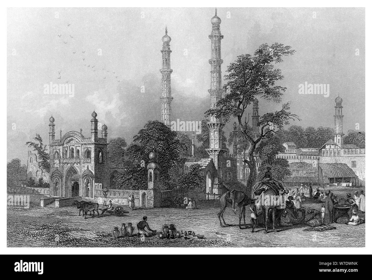 Mosque of Abdul Rahim Khan, Burhanpur, Madhya Pradesh, India.Artist: Finden Stock Photo