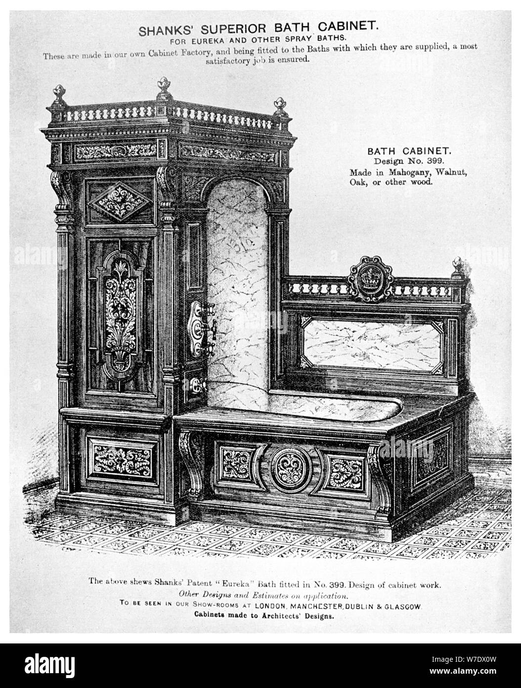 Shanks' Superior Bath Cabinet, c1880 (1956). Artist: Unknown Stock Photo