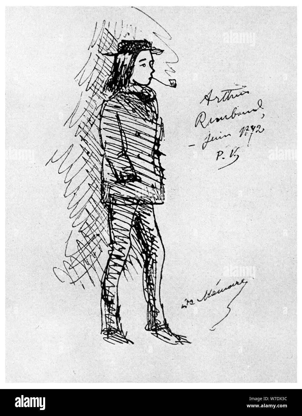 Arthur Rimbaud, French poet and adventurer, 1895 (1956). Artist: Unknown Stock Photo