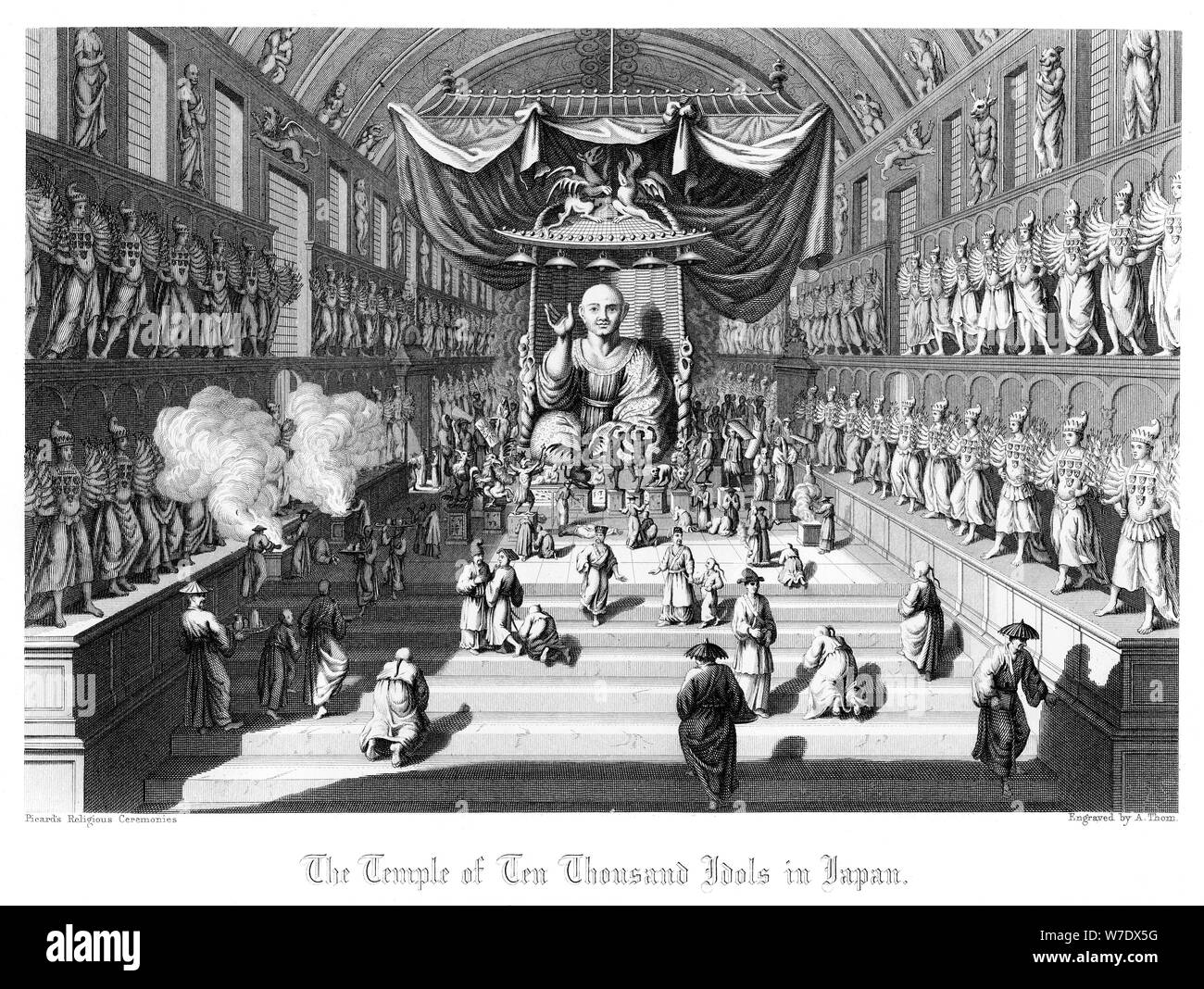 Black and white buddhist temple Black and White Stock Photos & Images