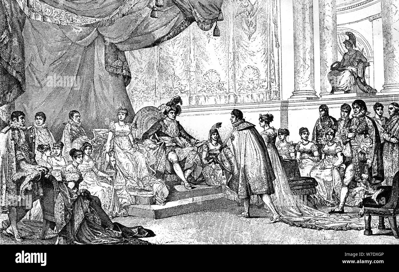 The wedding of Jerome Bonaparte, 22nd August 1807 (1882-1884). Artist: Unknown Stock Photo