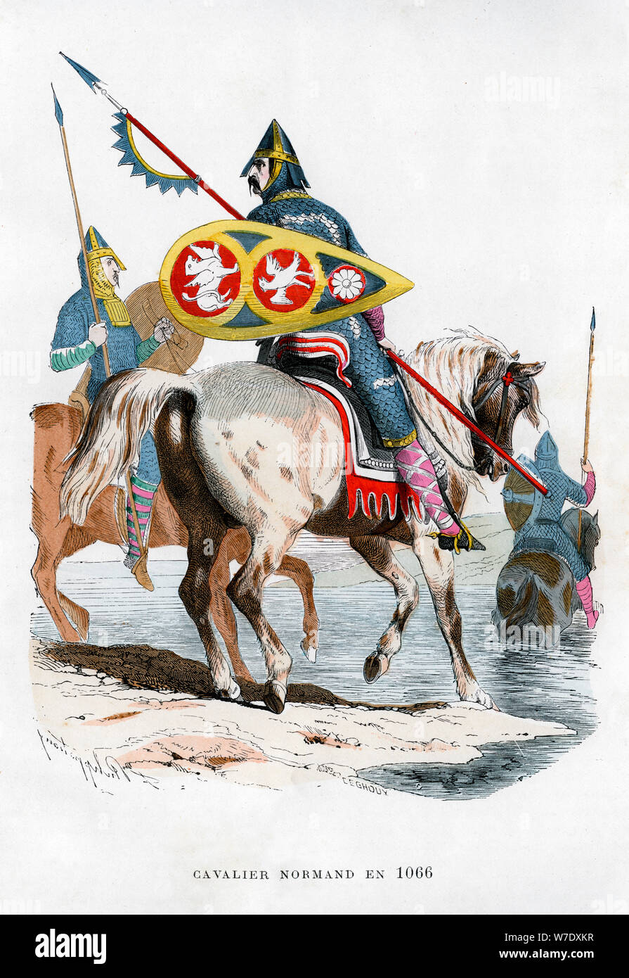 Norman cavalry, 1066 (1882-1884). Artist: Unknown Stock Photo