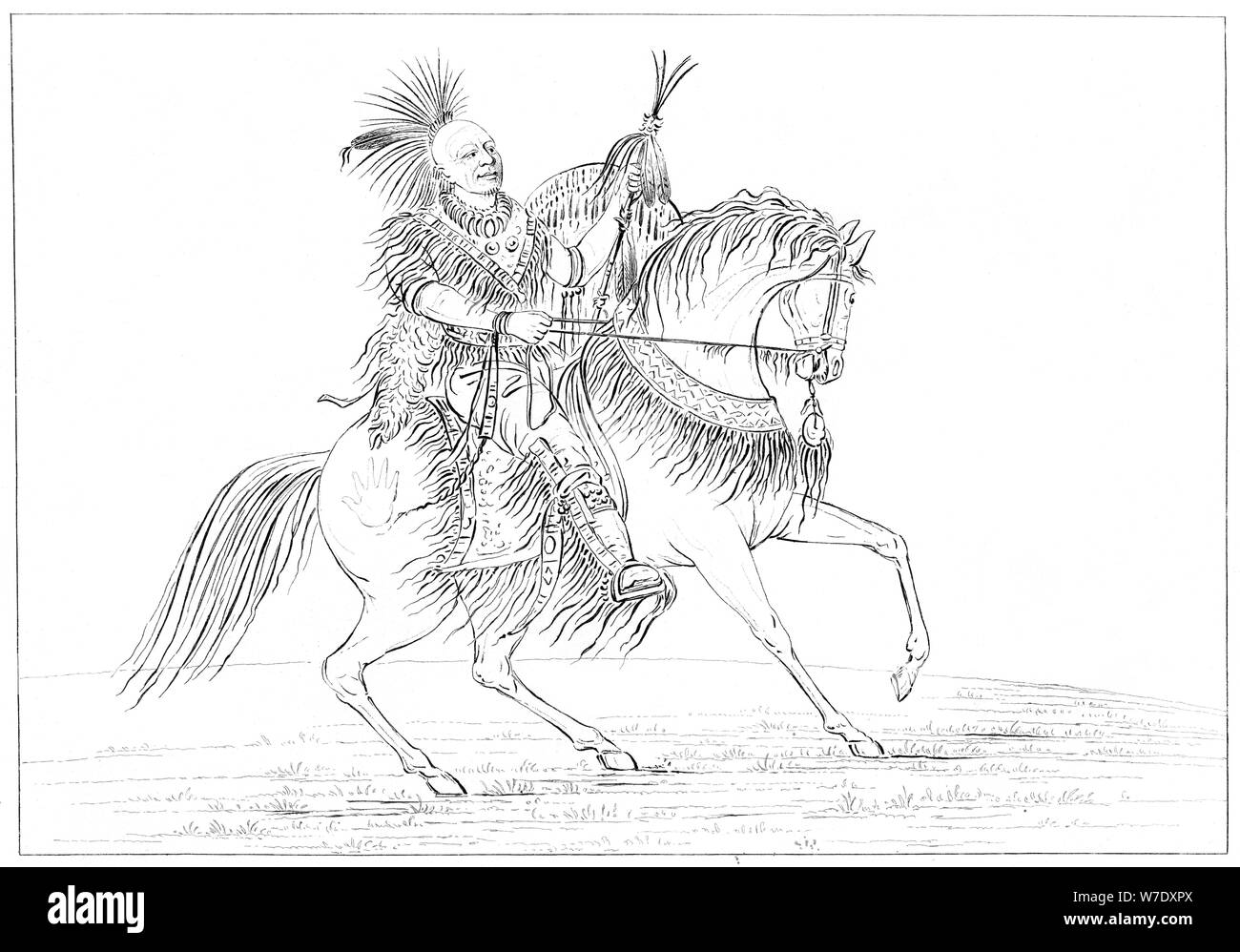 Male native american indian horseback hi-res stock photography and ...