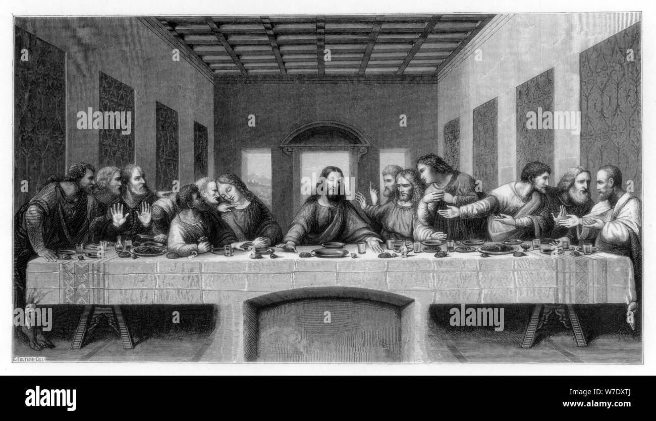 'The Last Supper', 1498 (1870). Artist: Unknown Stock Photo