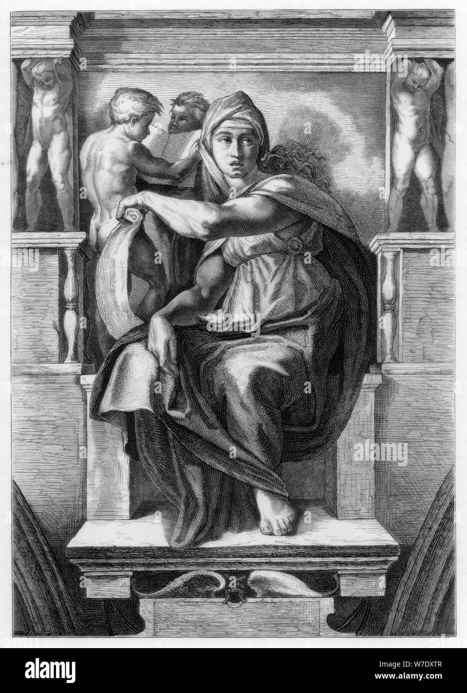'The Delphic Sibyl', 1509 (1870). Artist: Trichon Monvoisin Stock Photo