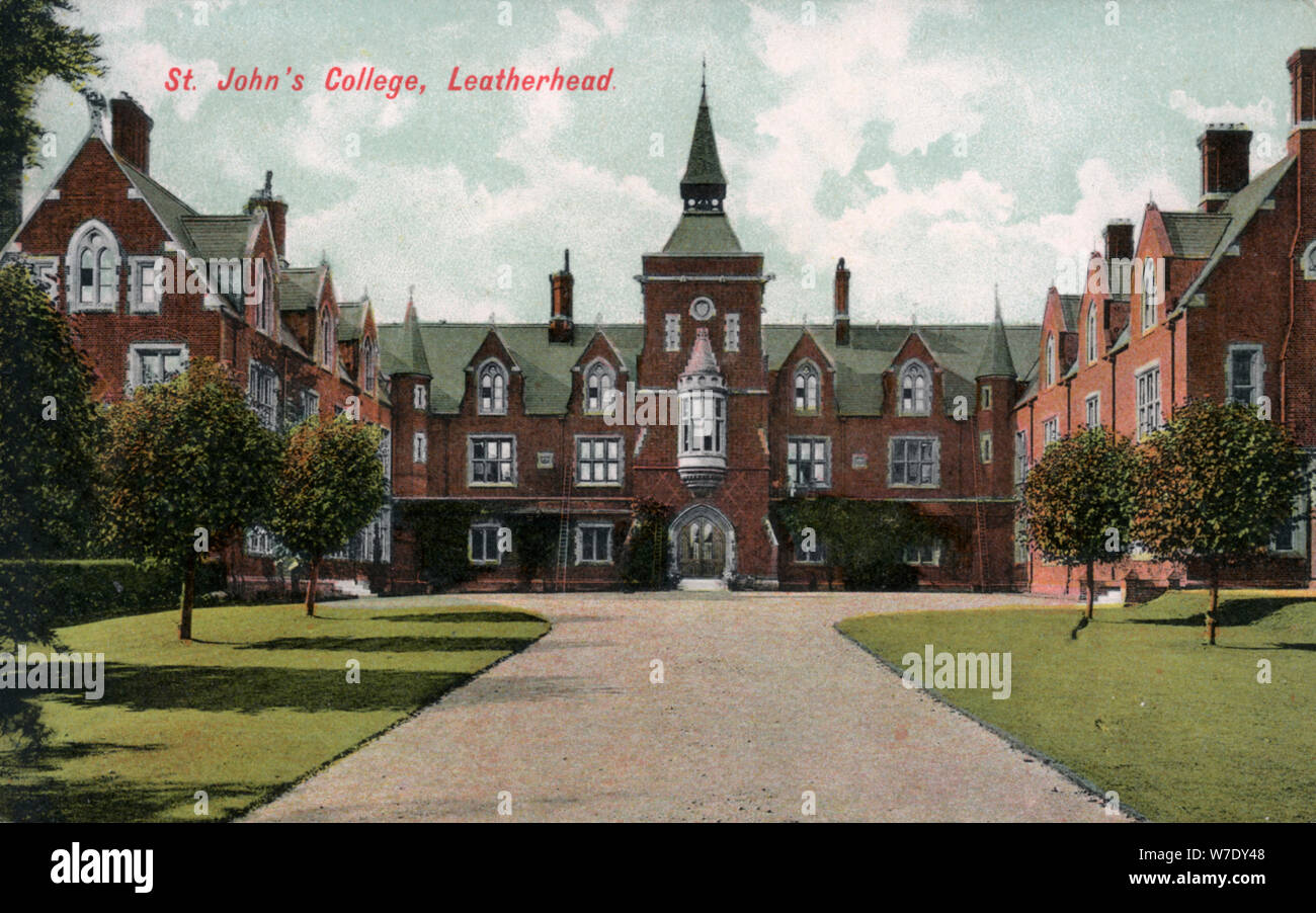 St John's College, Leatherhead, Surrey, 20th century. Artist: Unknown Stock Photo