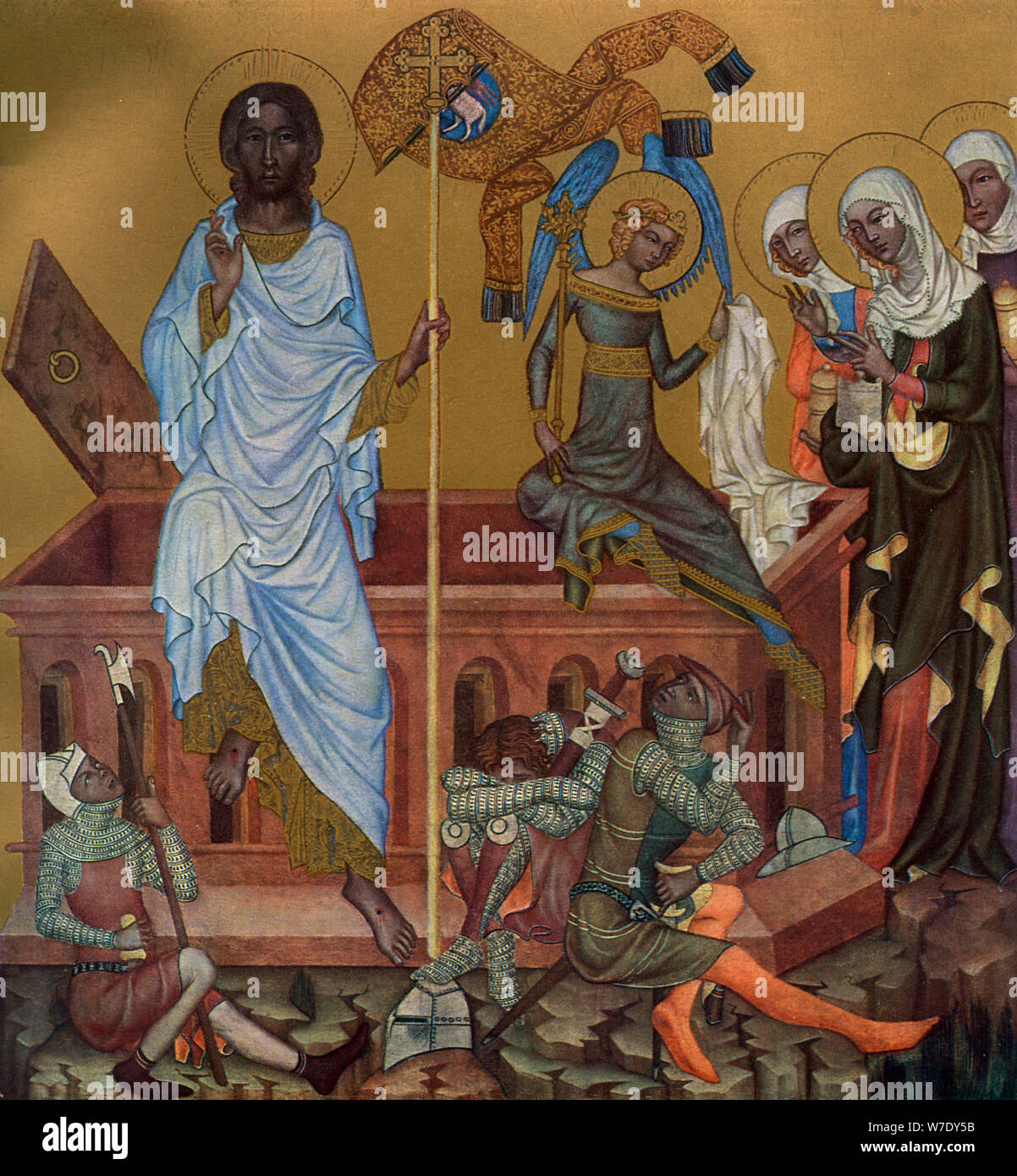 'The Resurrection of Christ', c1350 (1955).Artist: Master of the Vyssi Brod Altar Stock Photo