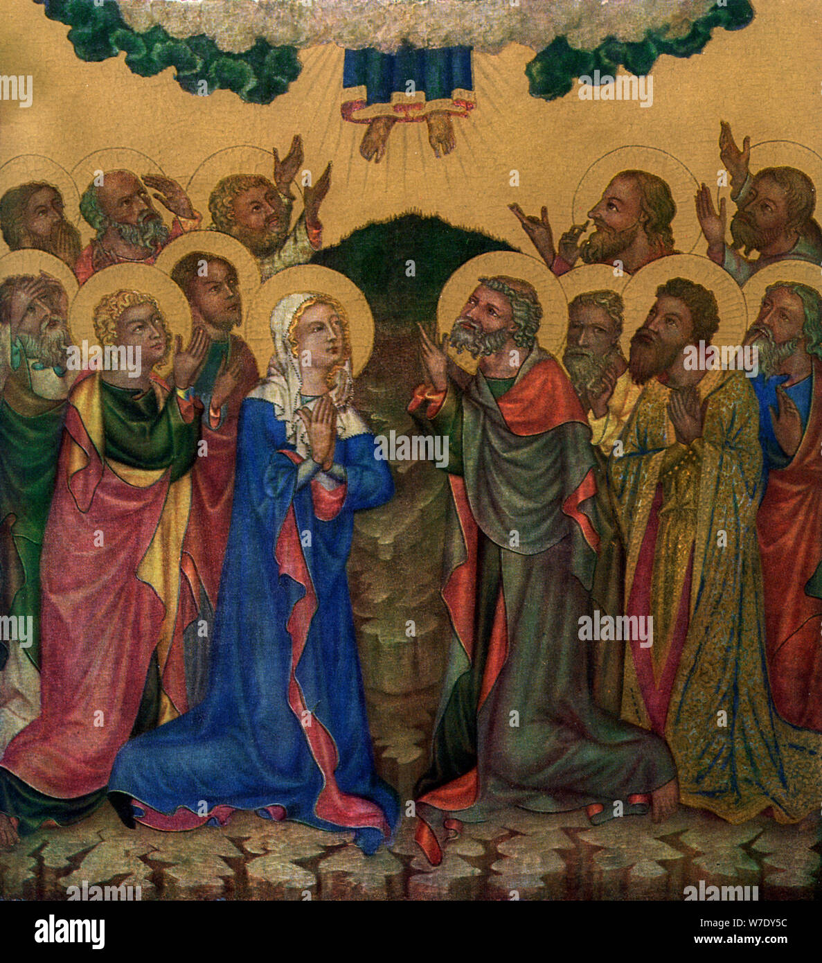 'Ascension', c1350 (1955).Artist: Master of the Vyssi Brod Altar Stock Photo