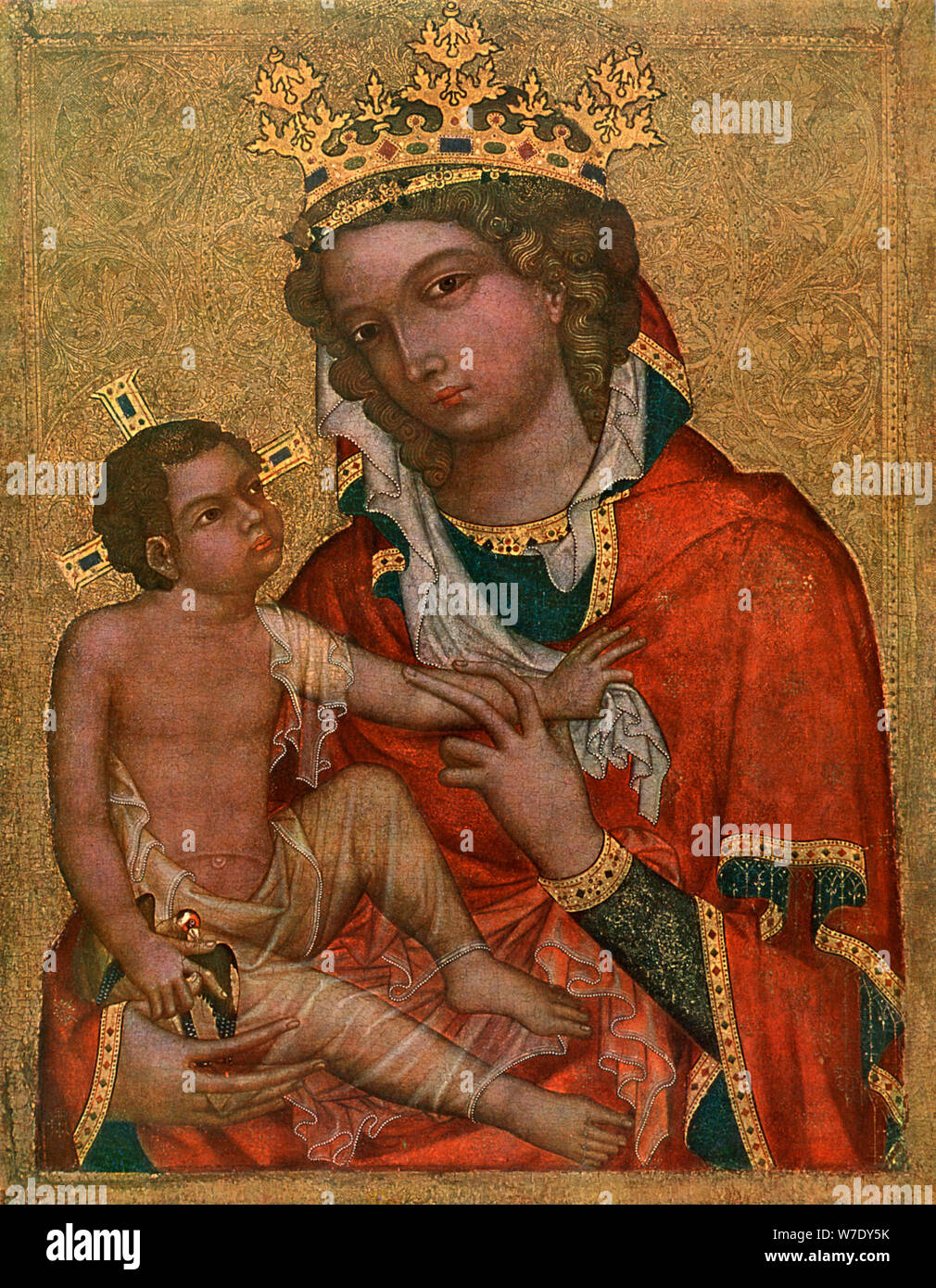 'Madonna of Veveri', c1350 (1955).Artist: Master of the Vyssi Brod Altar Stock Photo
