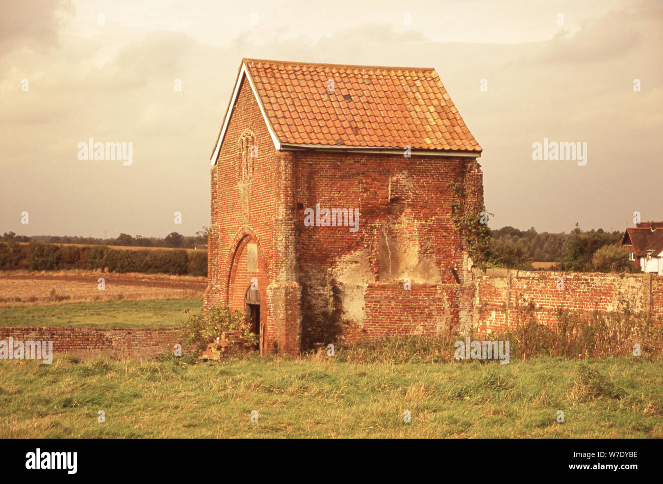 16th century priory gatehouse, architectural ruins, Stock Photo