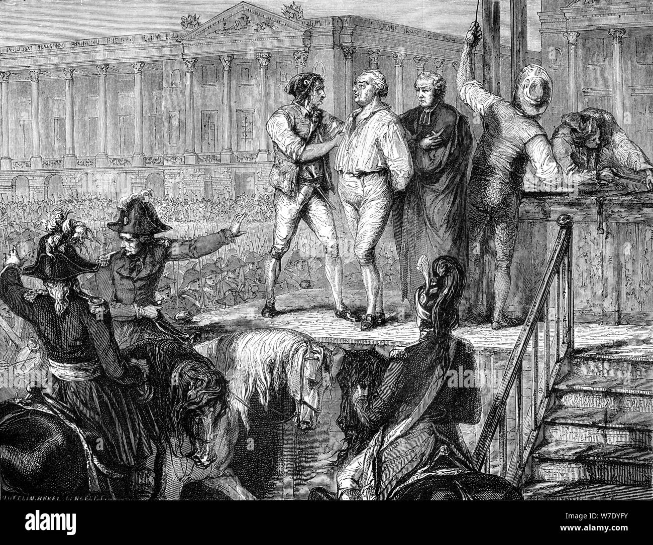 Execution of Louis XVI of France, Paris, 21st January 1793 (1882-1884). Artist: Unknown Stock Photo