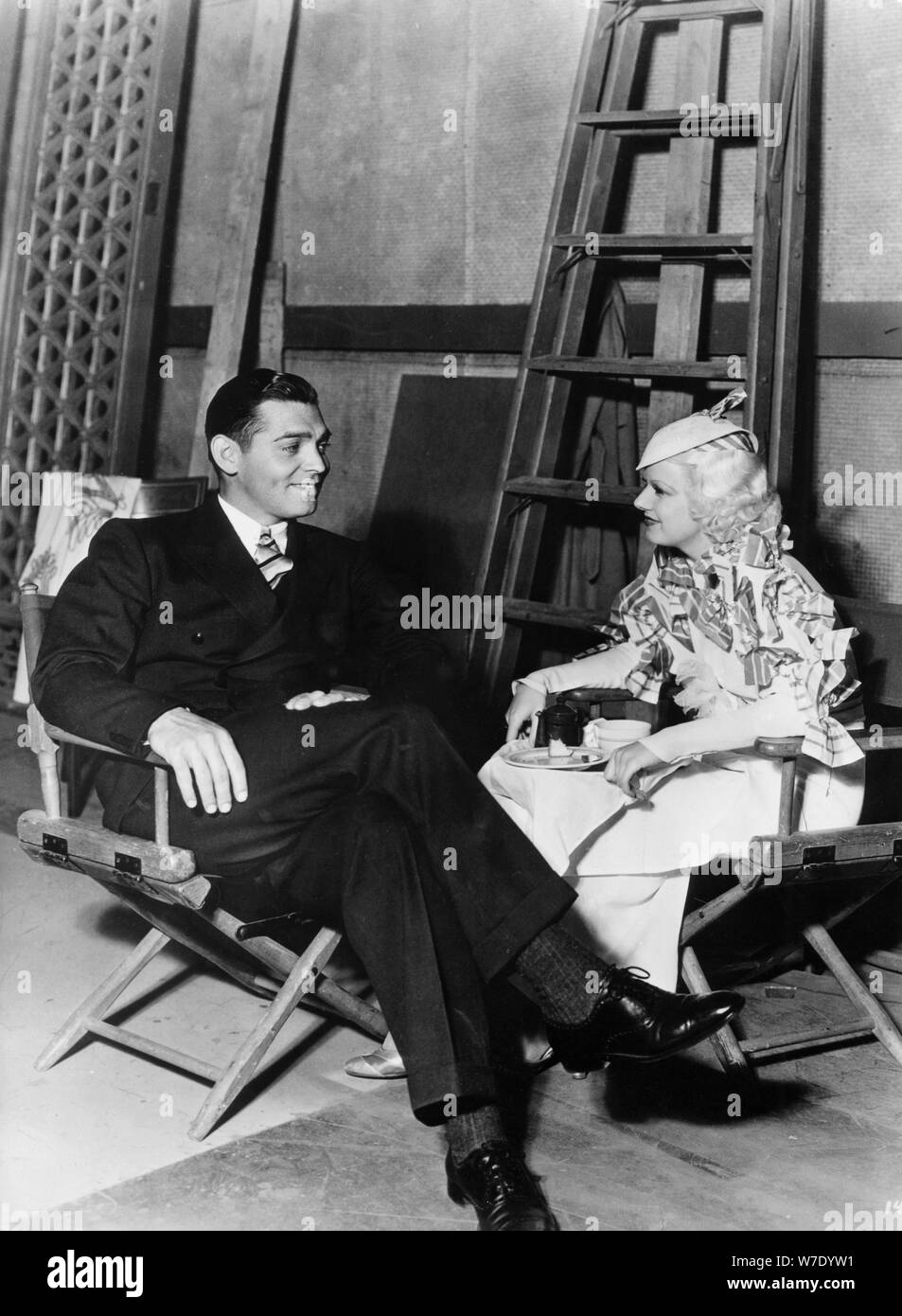Clark Gable and Jean Harlow, American actors and film stars, 1930s. Artist:  Unknown Stock Photo - Alamy