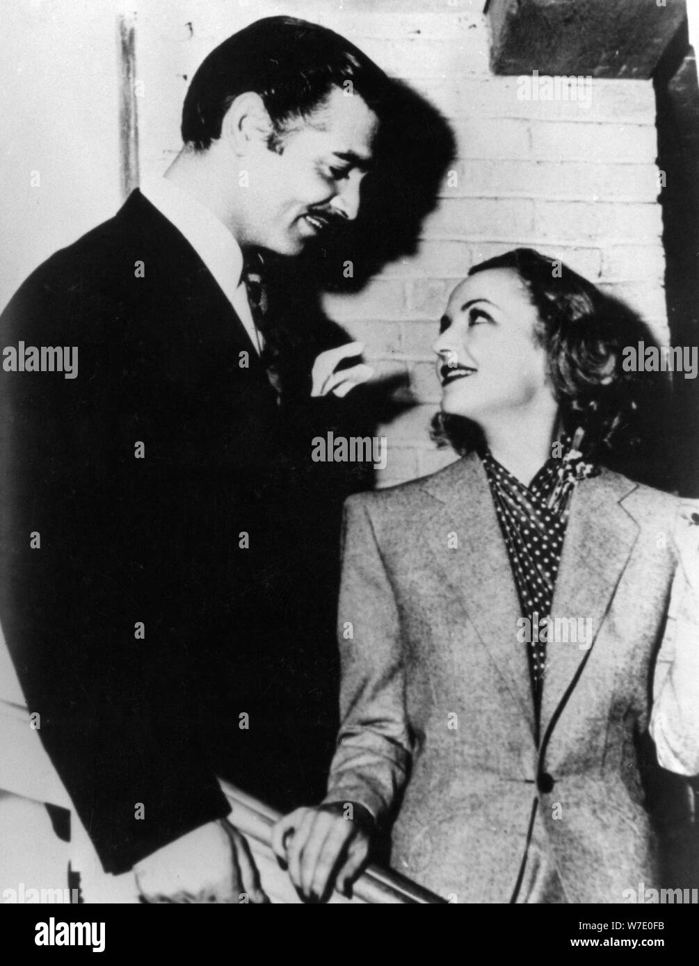 American film stars Clark Gable and Carole Lombard, c1936-c1942. Artist: Unknown Stock Photo