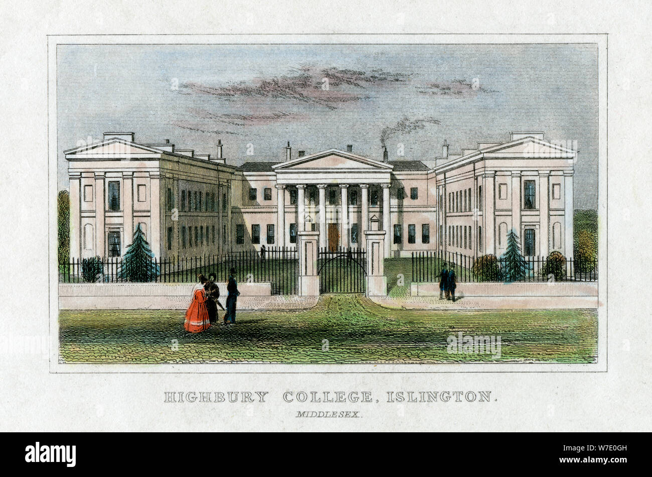 Highbury College, Islington, London, mid 19th century. Artist: Unknown Stock Photo