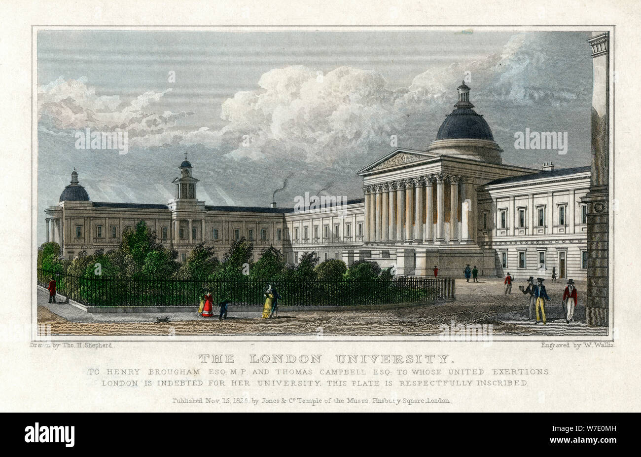 'The London University', 1828. Artist: W Wallis Stock Photo