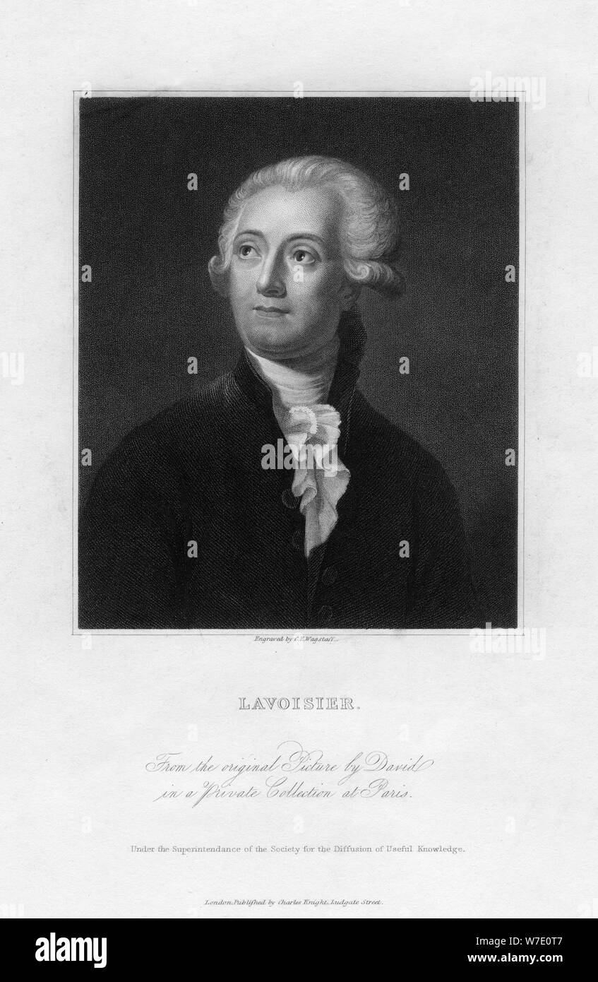 Antoine Lavoisier, 18th century French chemist, 19th century.  Creator: CE Wagstaff. Stock Photo