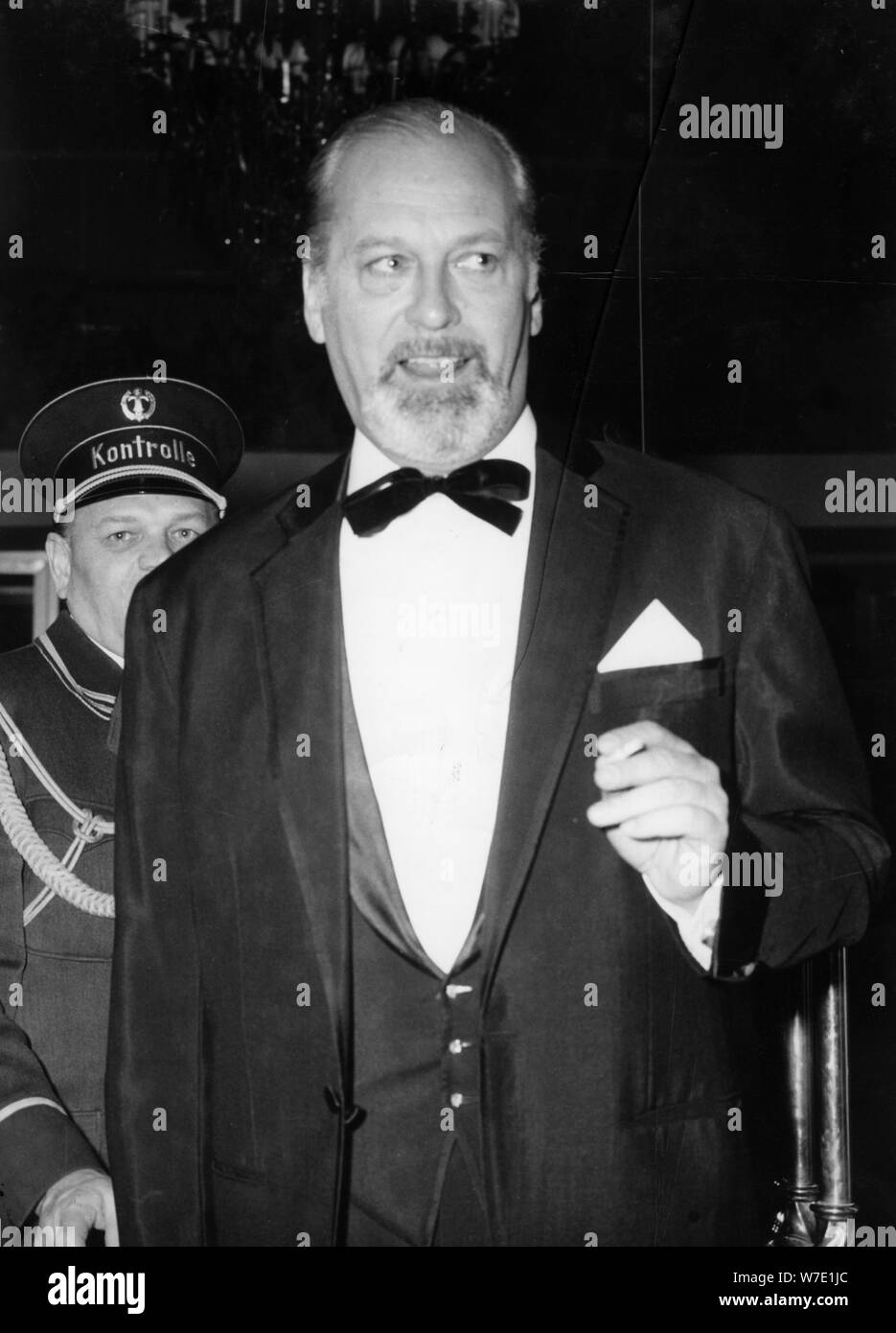 Curd Jürgens arriving at a ball, Hotel Bayerischer Hof, Munich, Germany, c1960s(?). Artist: Unknown Stock Photo