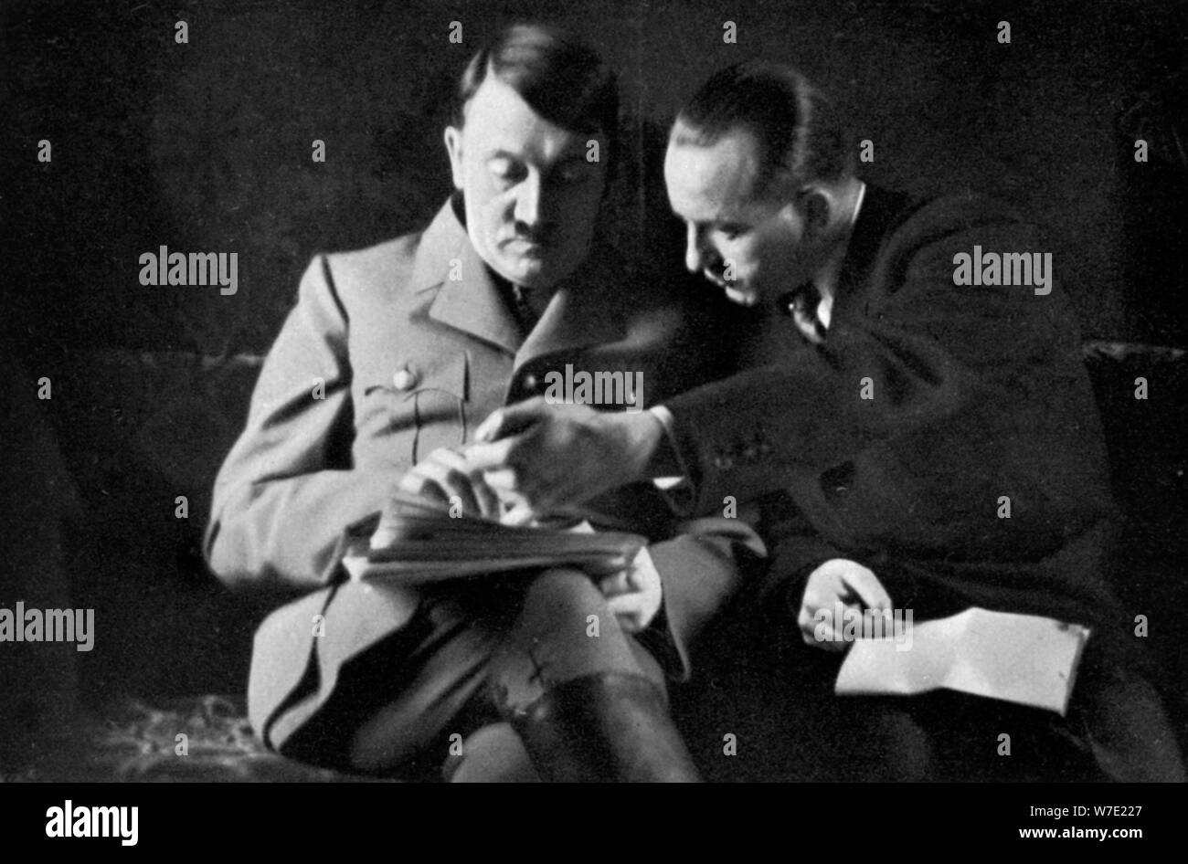 'Dr Dietrich submits press reports to the Führer', 1936. Artist: Unknown Stock Photo
