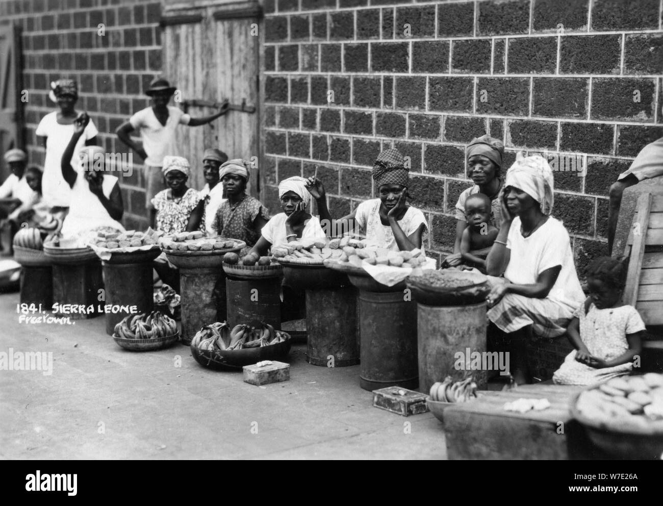 Street traders, Freetown, Sierra Leone, 20th century. Artist: Unknown Stock Photo
