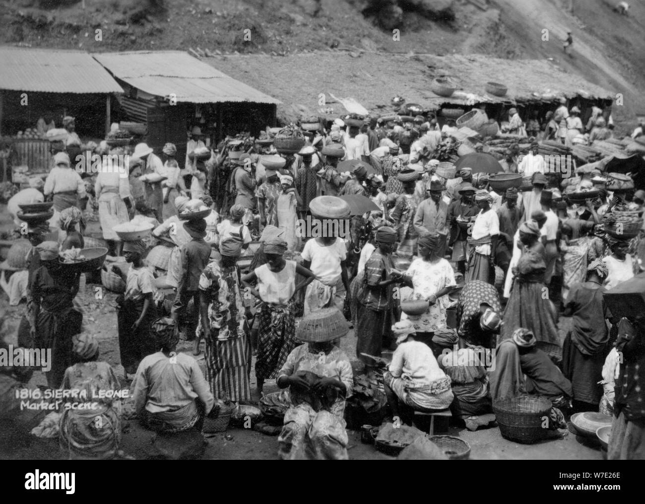 Market scene, Sierra Leone, 20th century. Artist: Unknown Stock Photo