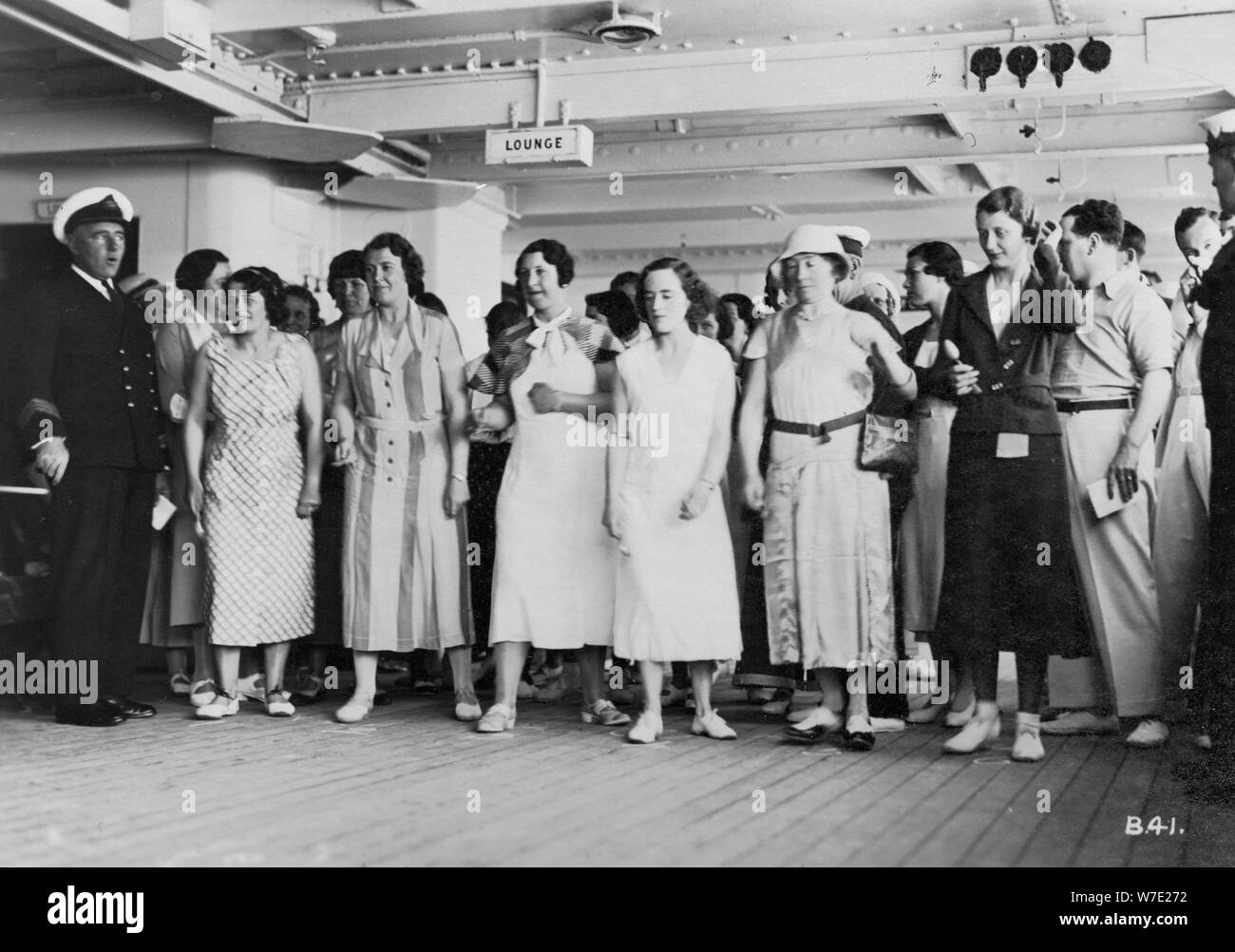 On board the RMS 'Atlantis', c1929-c1939(?). Artist: Unknown Stock Photo